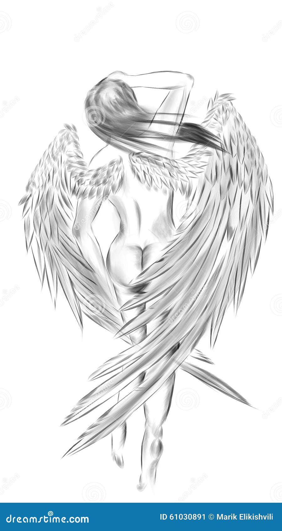 Desnudo Angel Drawing
