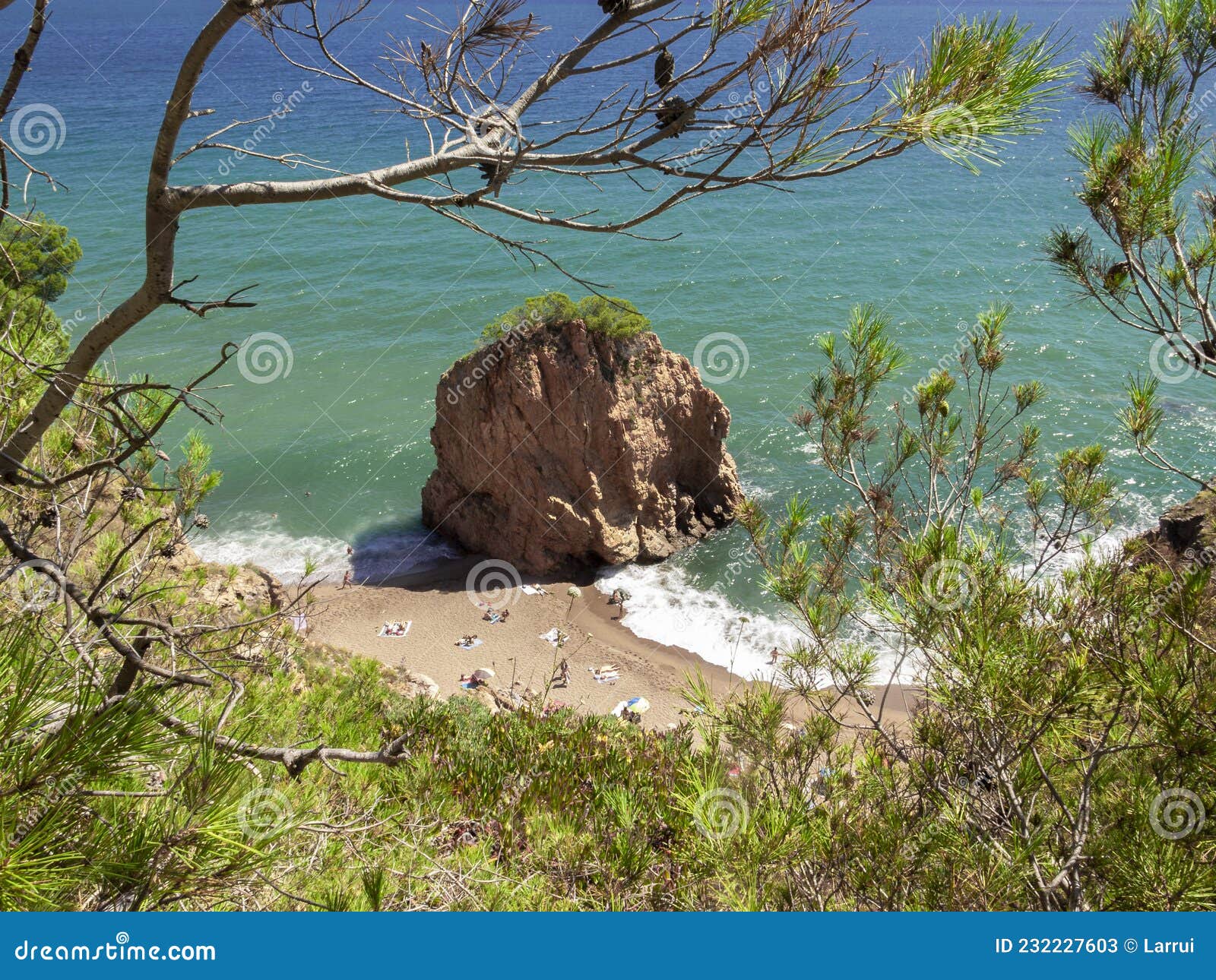 Man hiding in bushes and shooting beach girl nudists