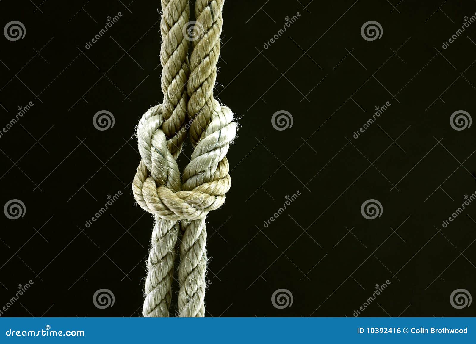 Una cuerda atada en un nudo de filón