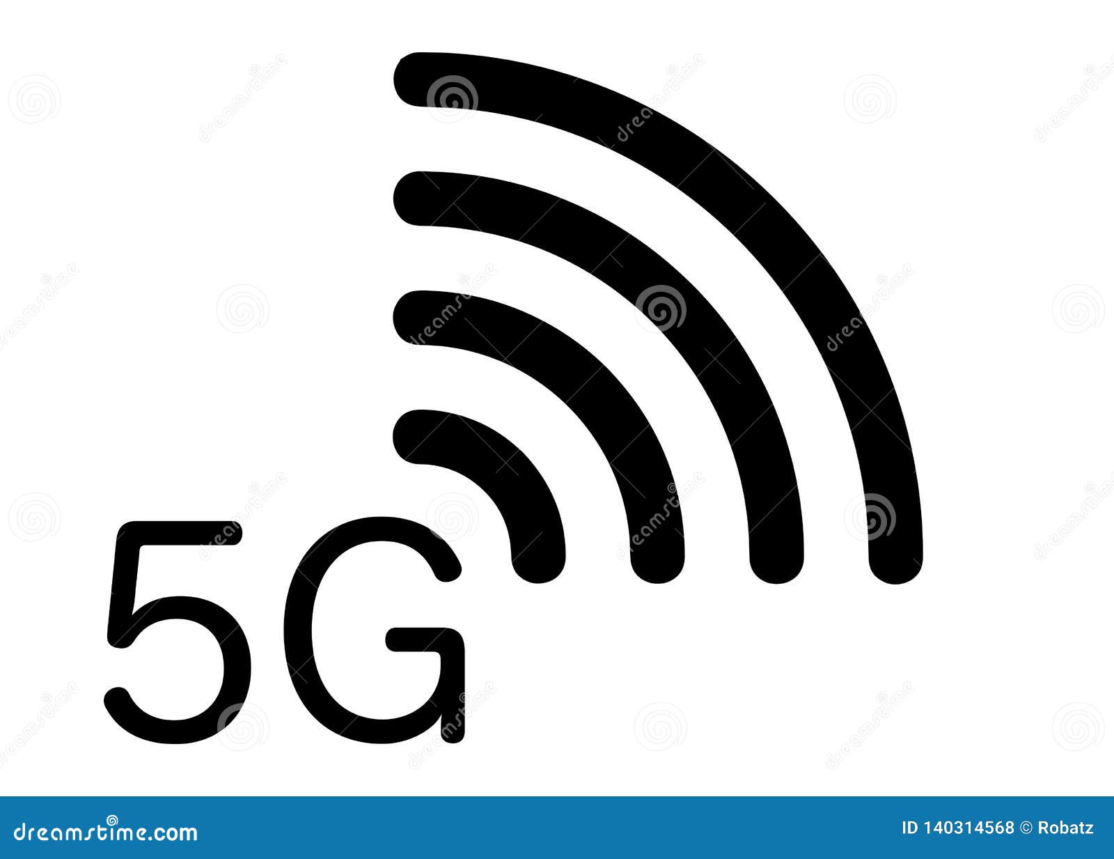Nueva Del Wifi De Internet 5G - Icono Móvil De La Red De La Nueva Generación De G, Fondo O Blanco Ilustración del Vector - Ilustración de ordenador, aislado: 140314568