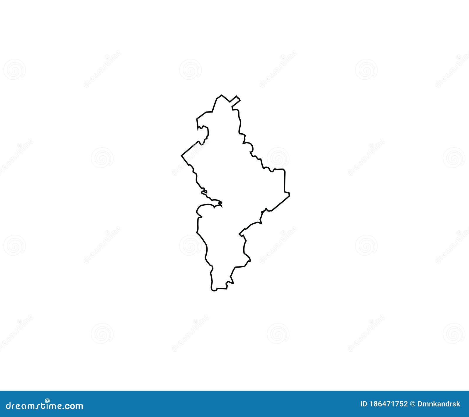 nuevo leon outline map mexico state