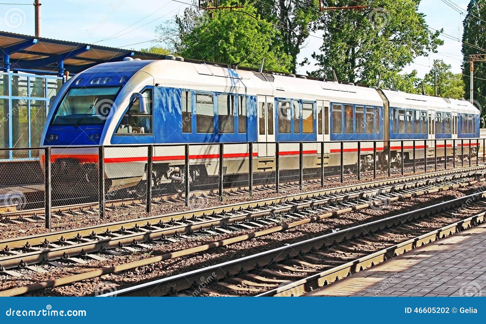 Nuevo Tren  Moderno Vinnytsia Ucrania Foto de archivo 