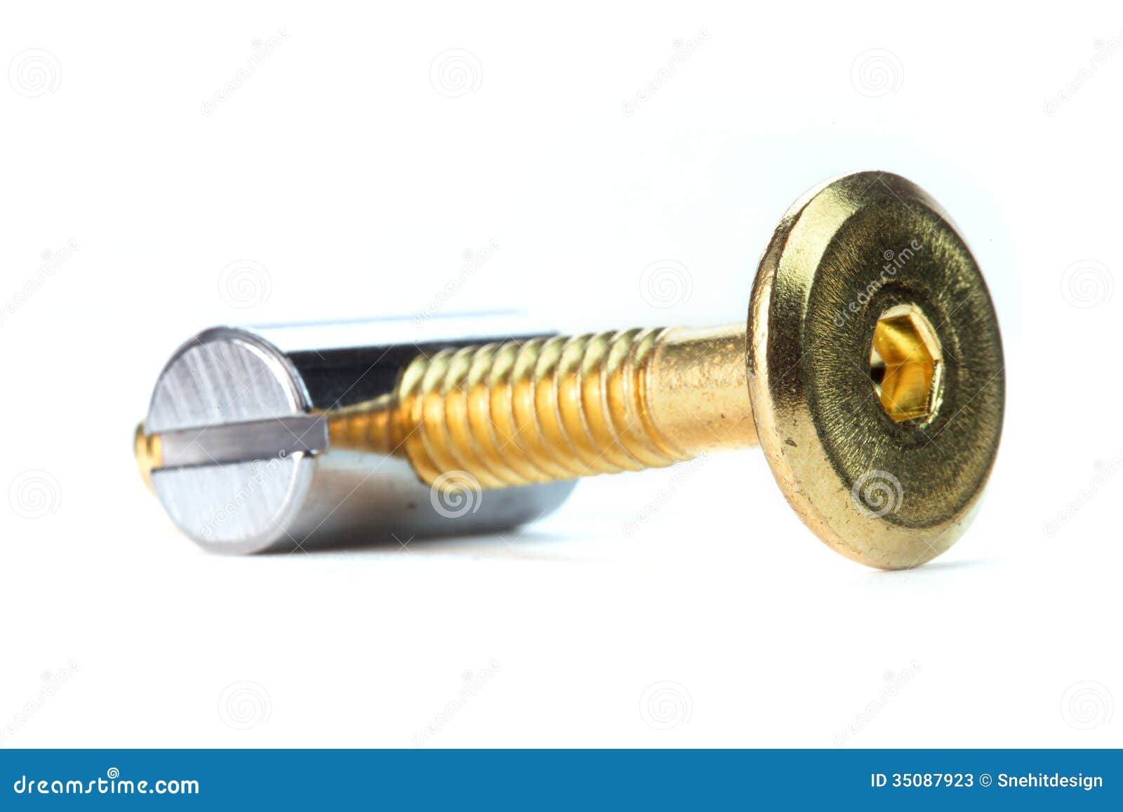 Nuez y tornillo del barril imagen de archivo. Imagen de muebles 35087923