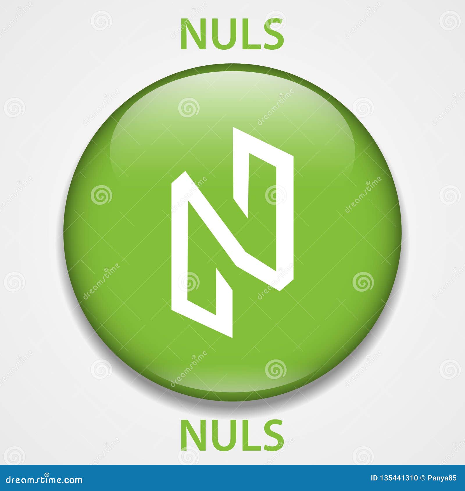 Nuls Coin Cryptocurrency Blockchain Icon. Virtual ...