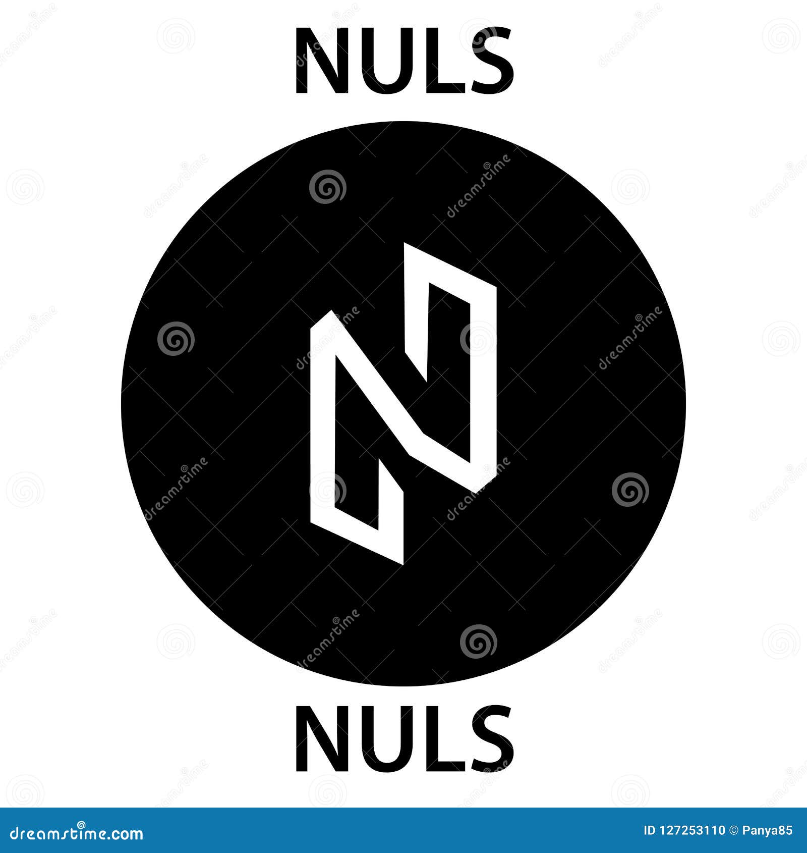 Nuls Coin Cryptocurrency Blockchain Icon. Virtual ...