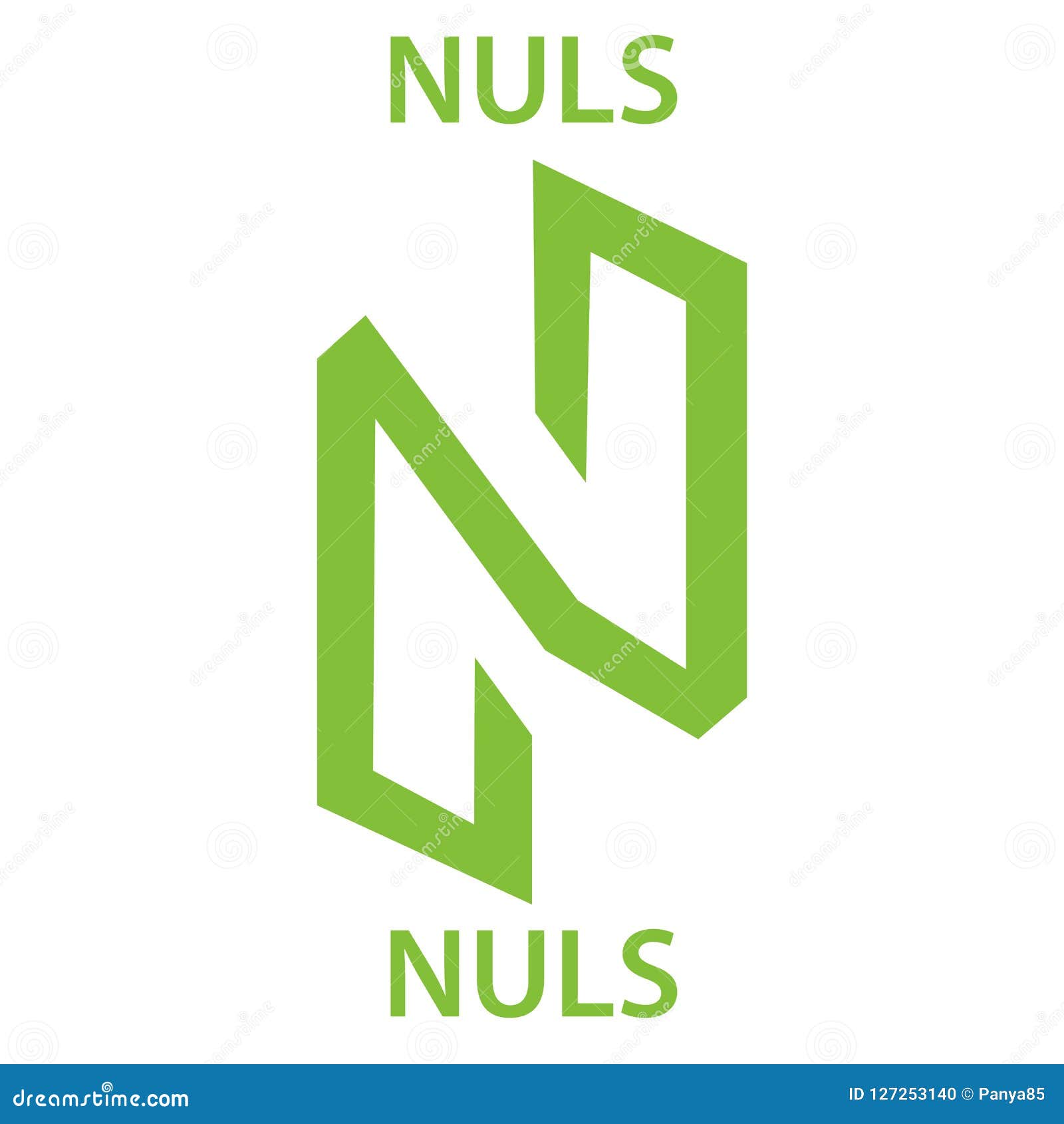 Nuls Coin Cryptocurrency Blockchain Icon. Virtual ...