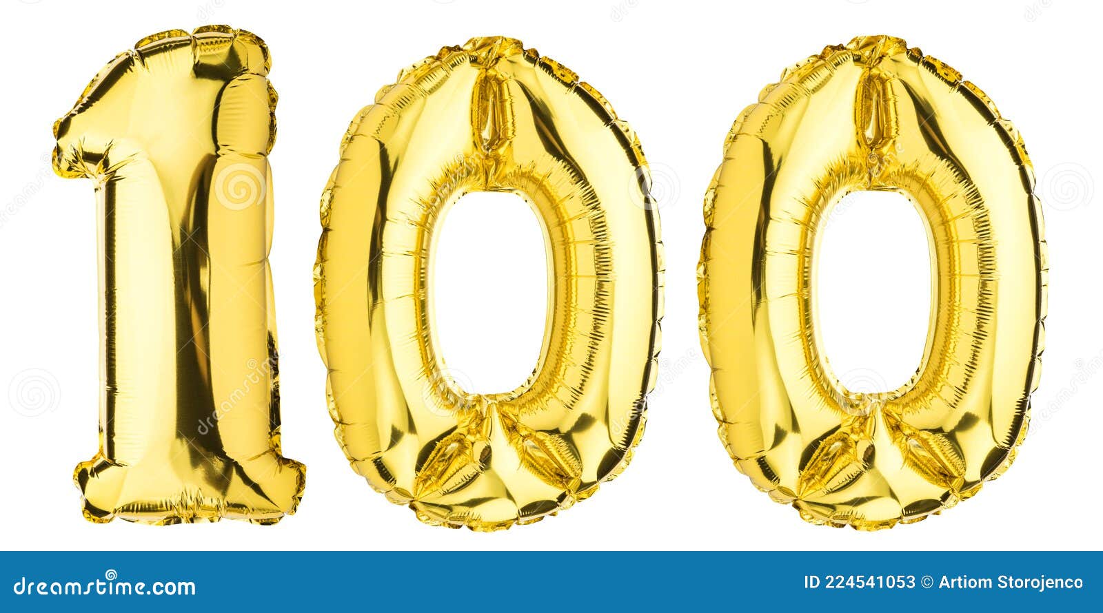 Numéro Cent 100 Ballons. Ballon D'hélium 100 Ans. Couleur Feuille Jaune  Doré. Carte De Voeux Anniversaire Image stock - Image du réception, blanc:  224541053