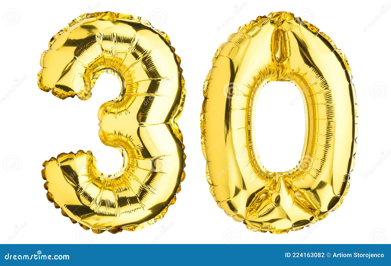 Ballon anniversaire jaune gold - 30 ans 