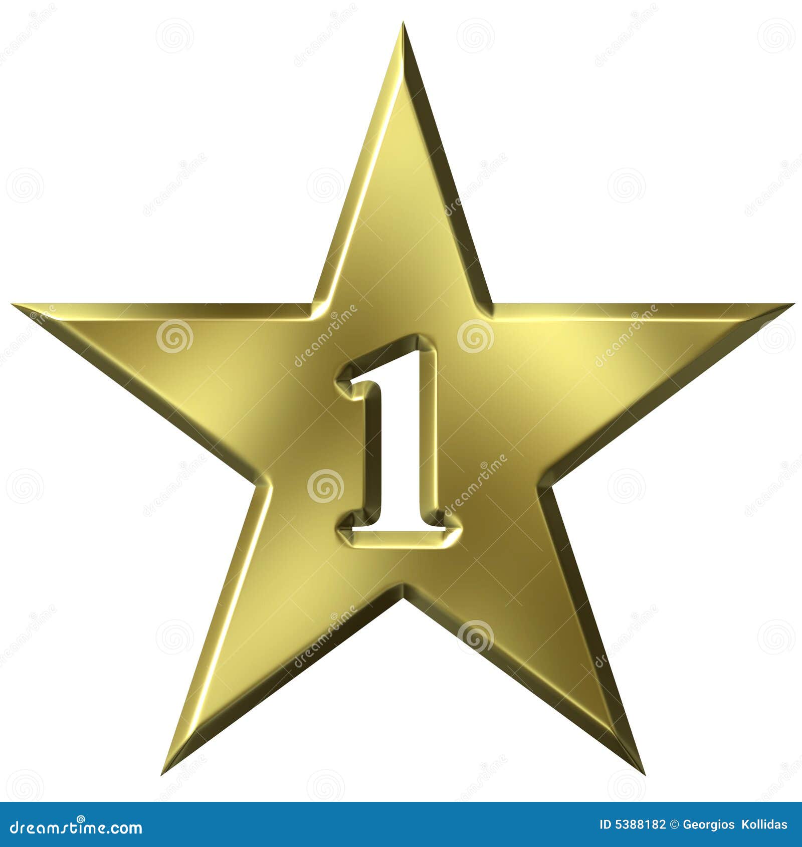 Number 1 Star stock illustration. Illustration of excellent - 5388182