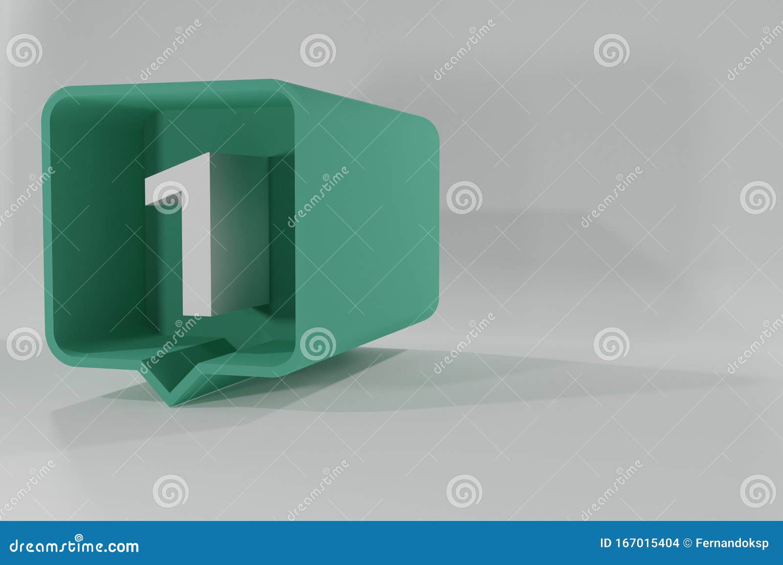 1 number balloon icon. speech balloon 3d. number one. 3d .