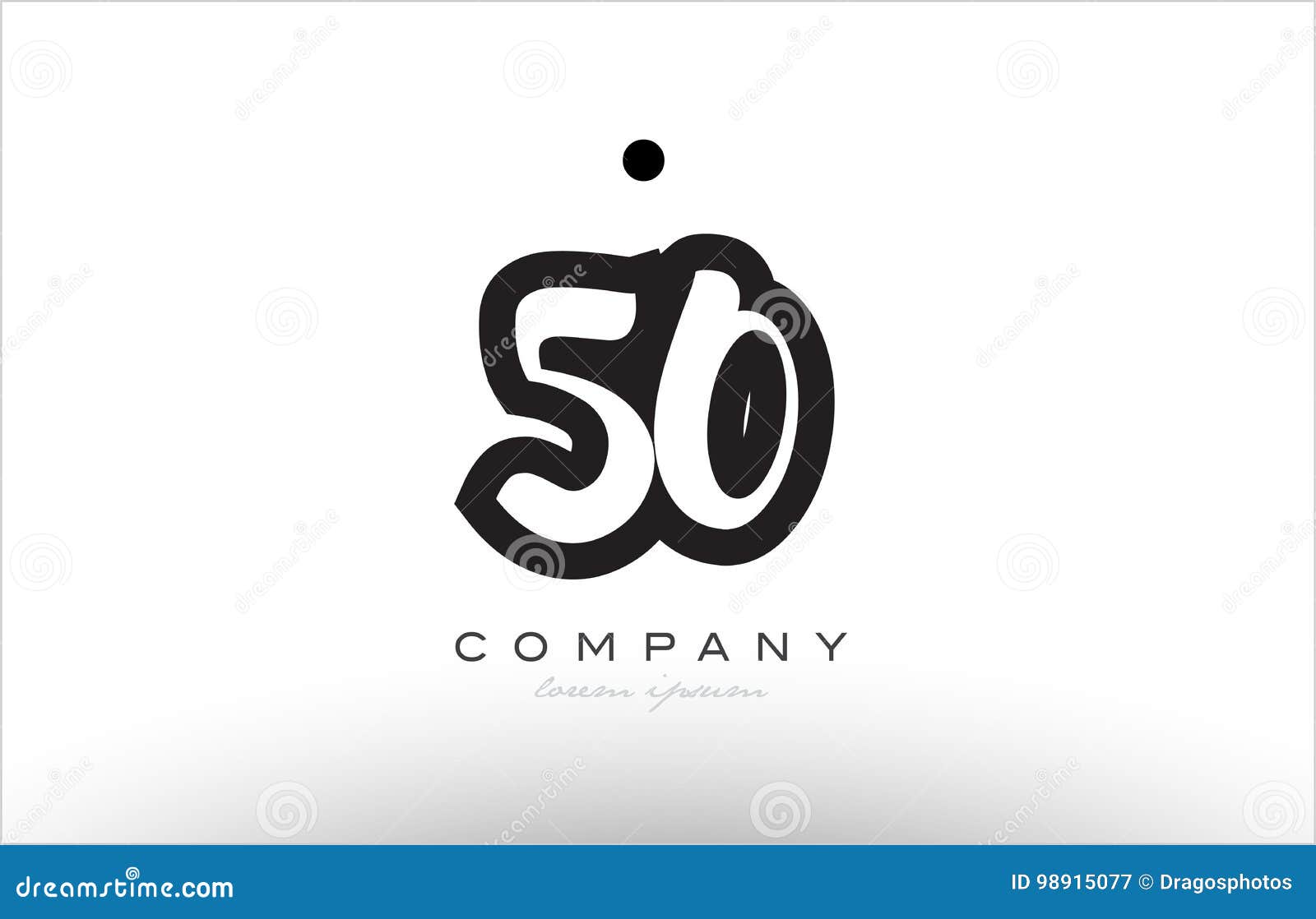 50 Number Logo Icon Template Design Stock Vector - Illustration of
