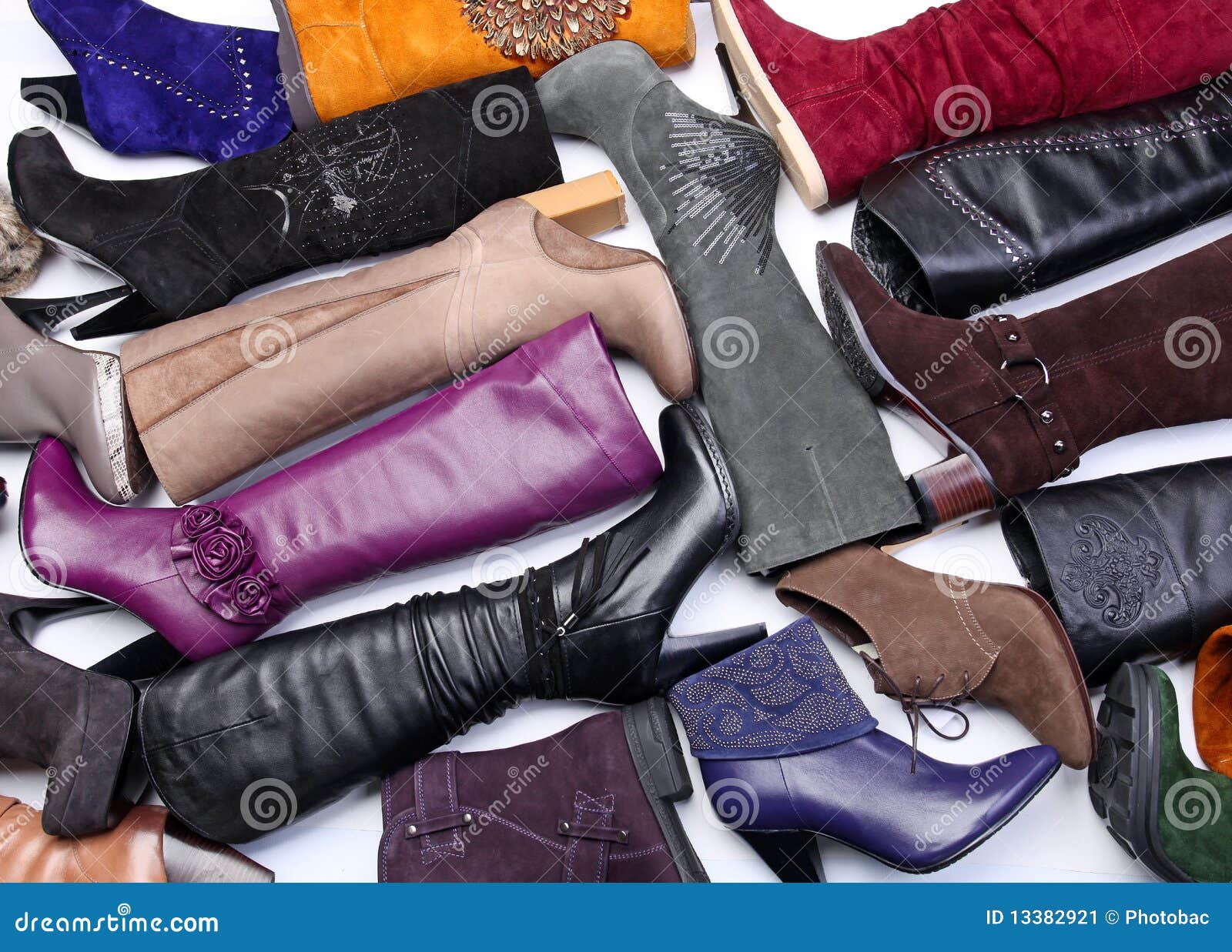 Number of Colored Female Boots Stock Image - Image of bright, accessory ...