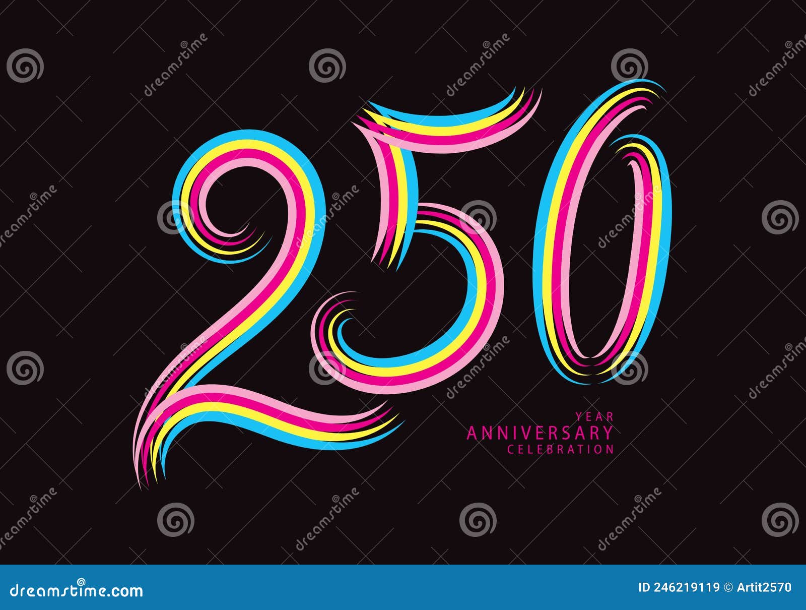 250-number-design-vector-graphic-t-shirt-250-years-anniversary