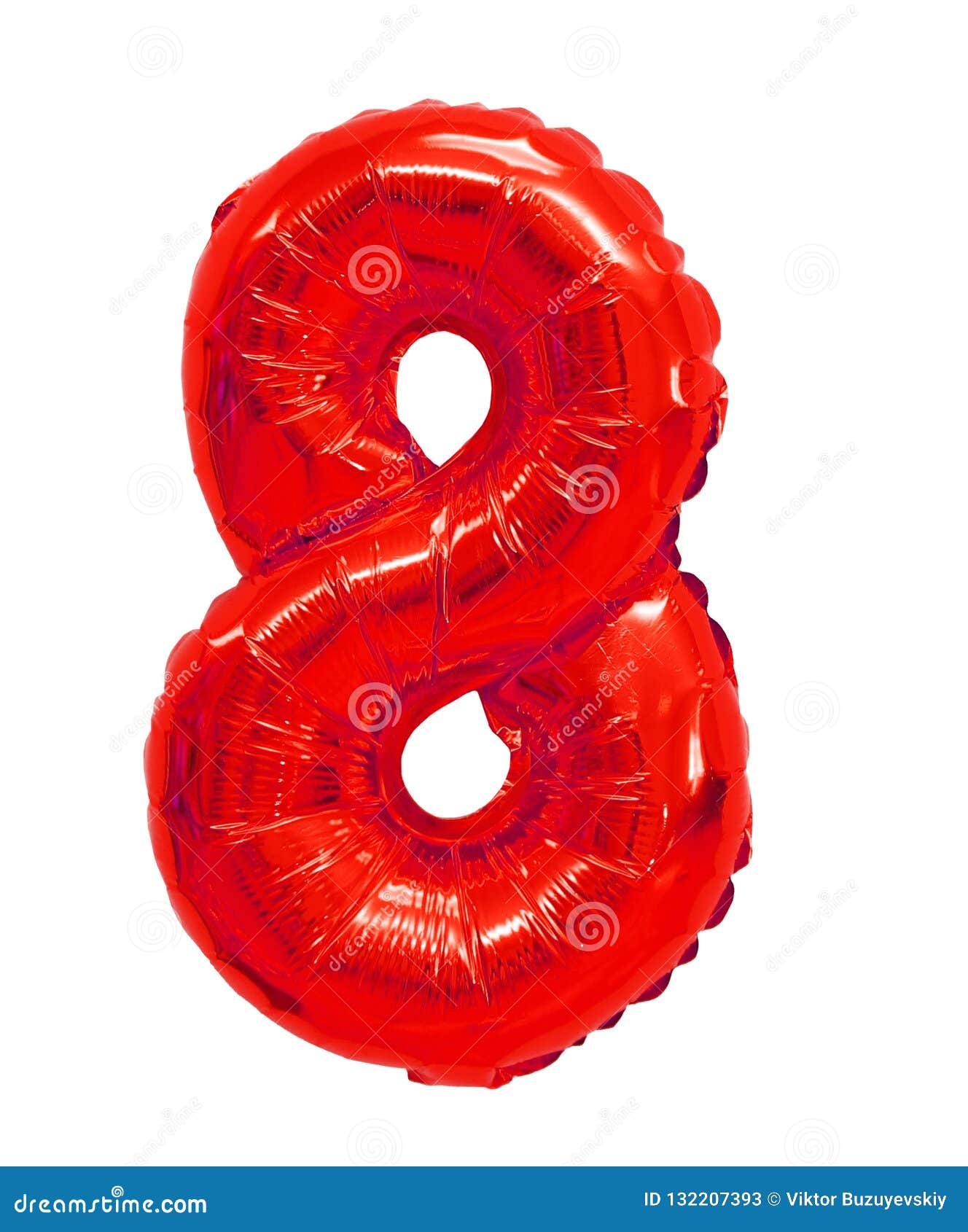 number 8 eight from balloons red
