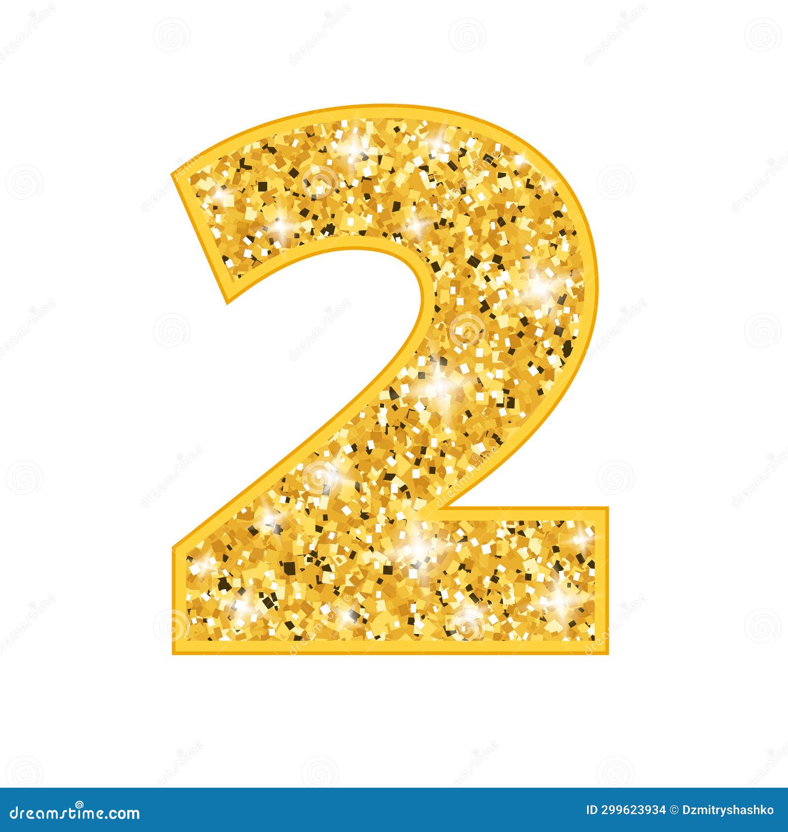 Number 2 glitter icon stock illustration. Illustration of typography ...