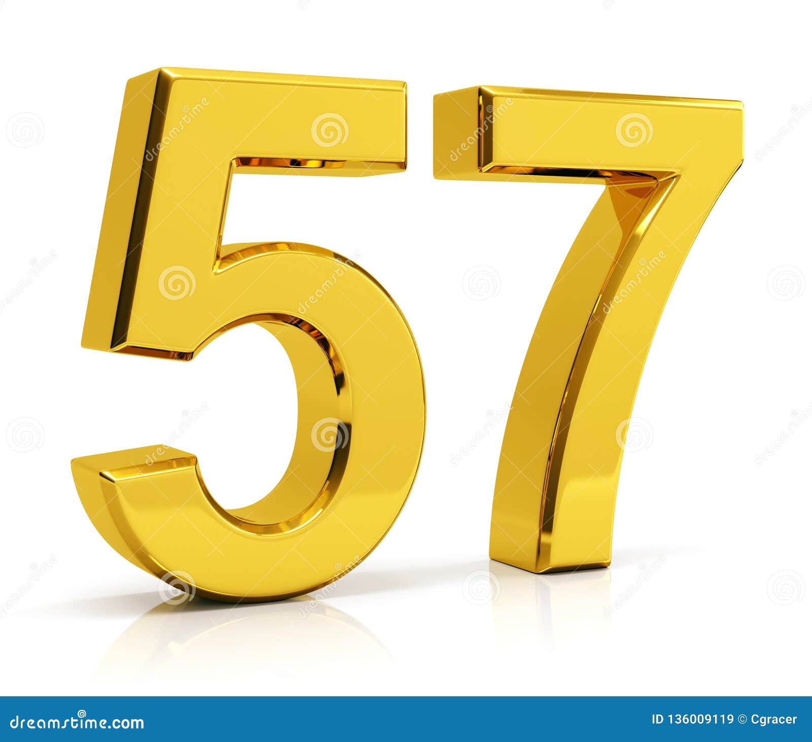 Number 57 stock illustration. Illustration of render - 136009119