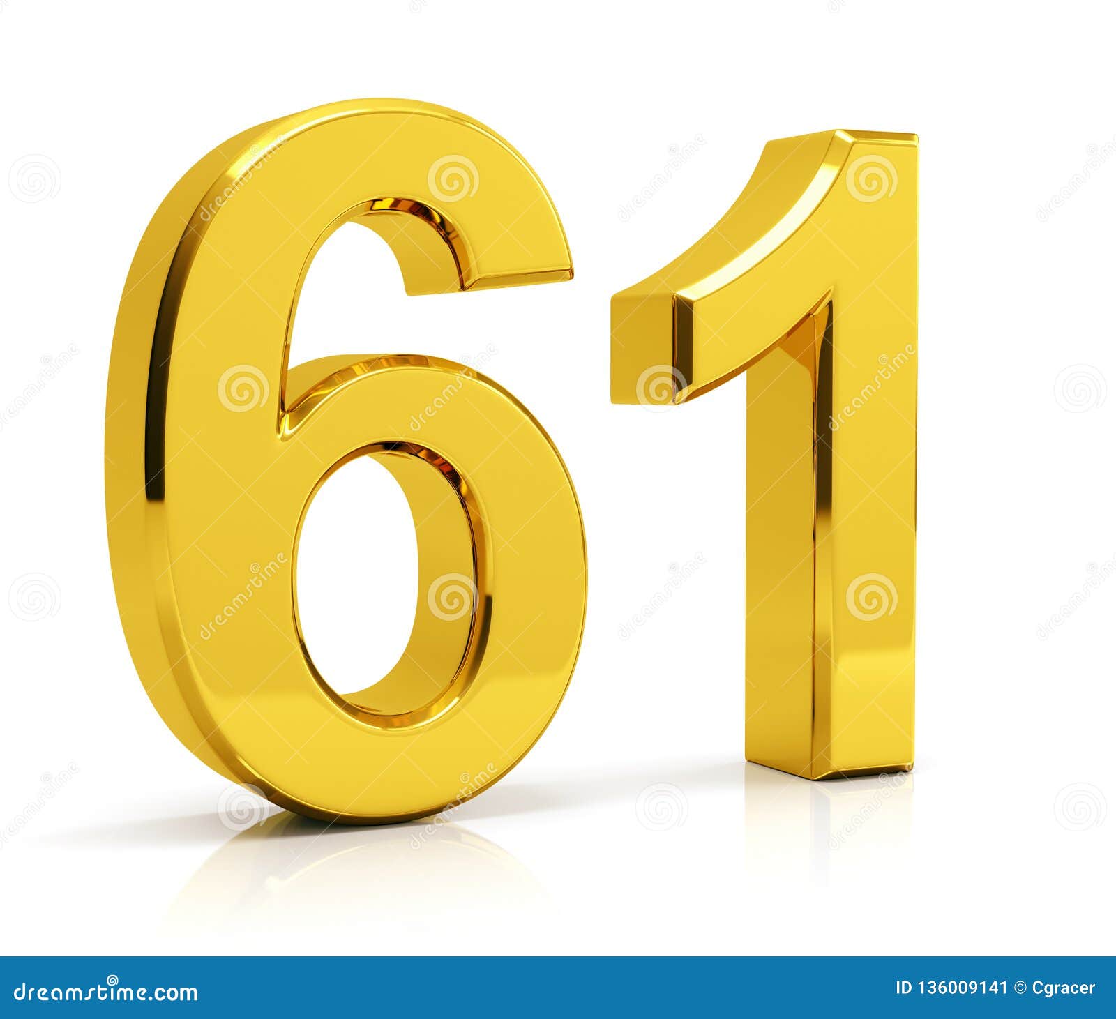 number-61-stock-illustration-illustration-of-golden-136009141