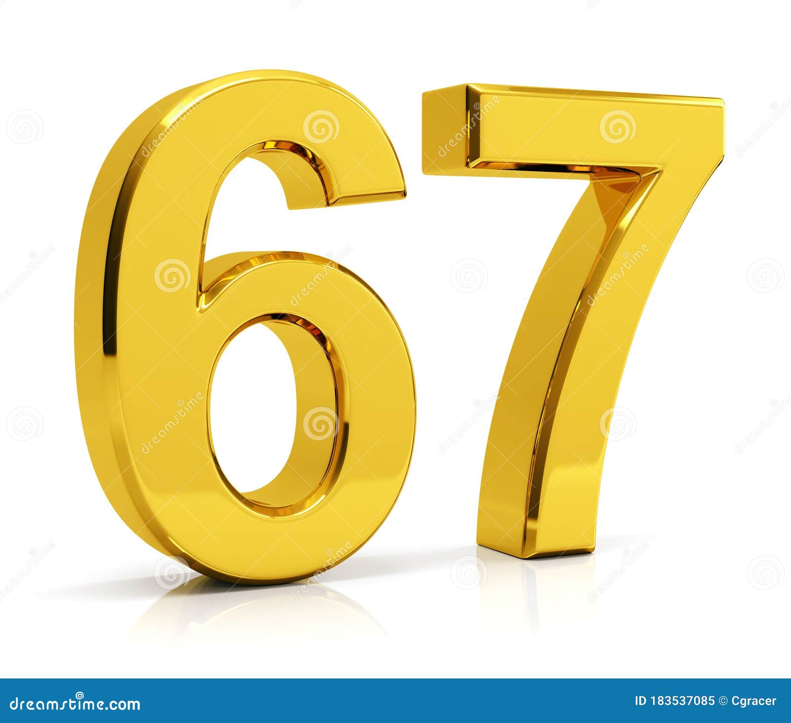 Number 67 stock illustration. Illustration of shiny - 183537085