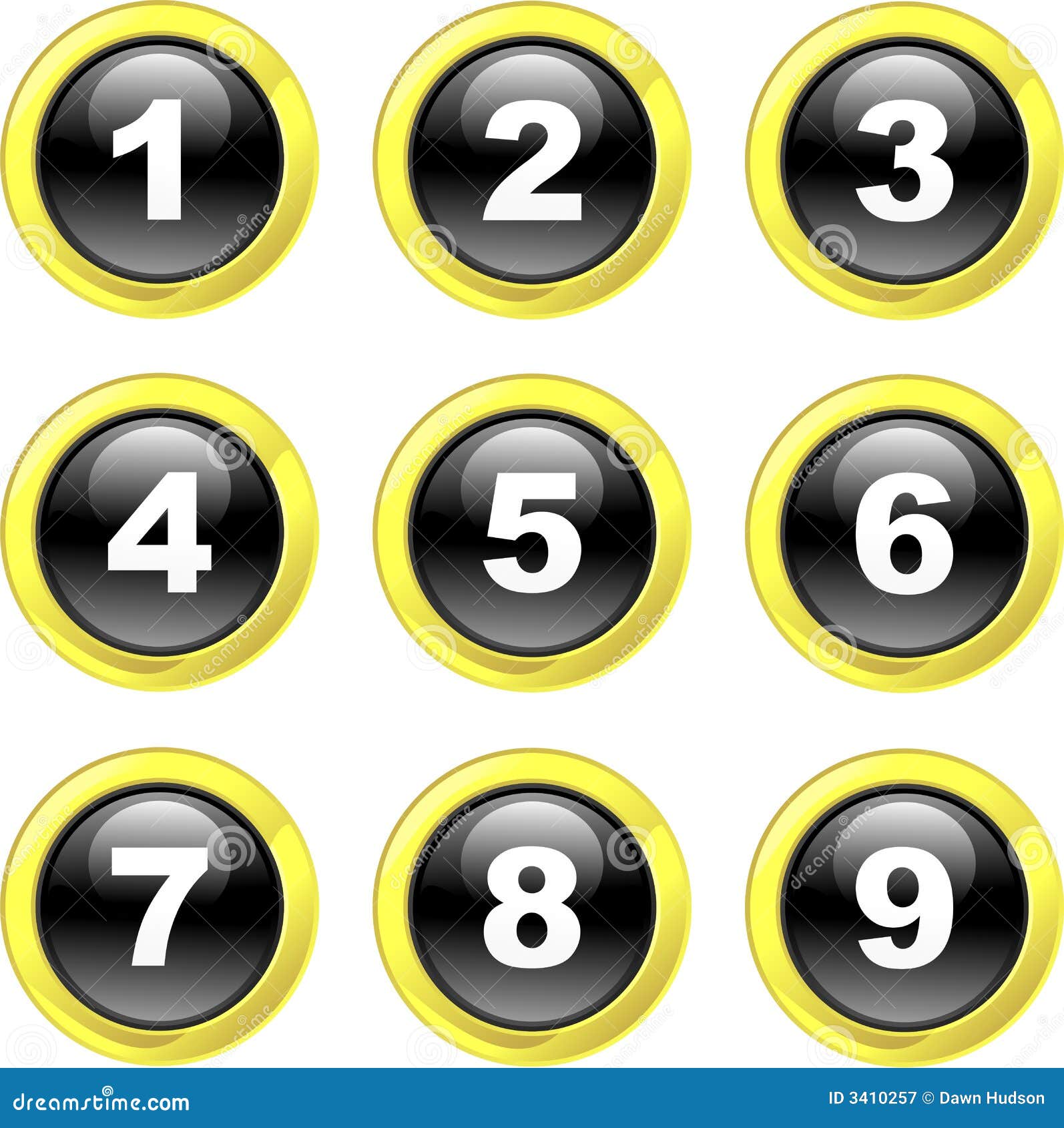 Number Icons Royalty Free Stock Photography - Image: 3410257