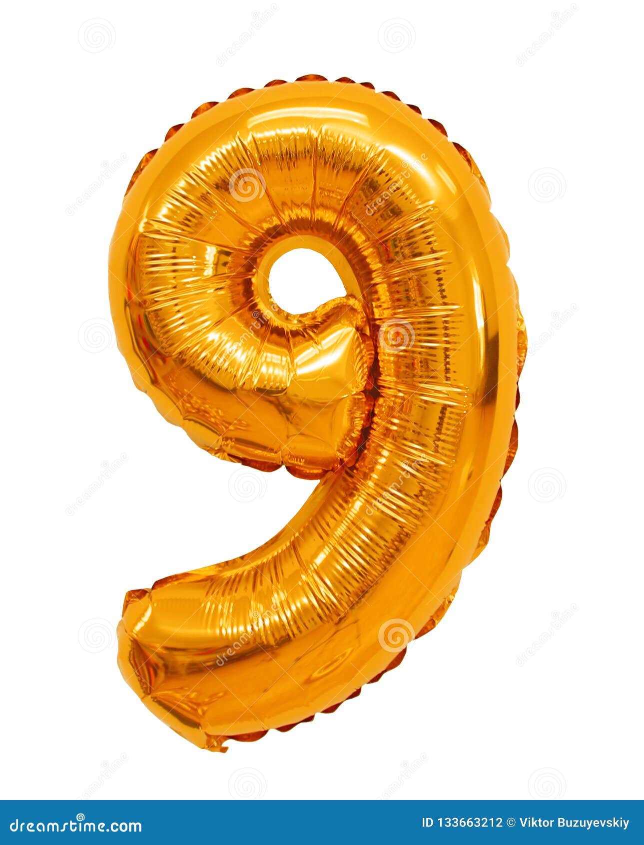 Number 9 Nine From Balloons Orange Stock Photo Image Of Colored Background 133663212