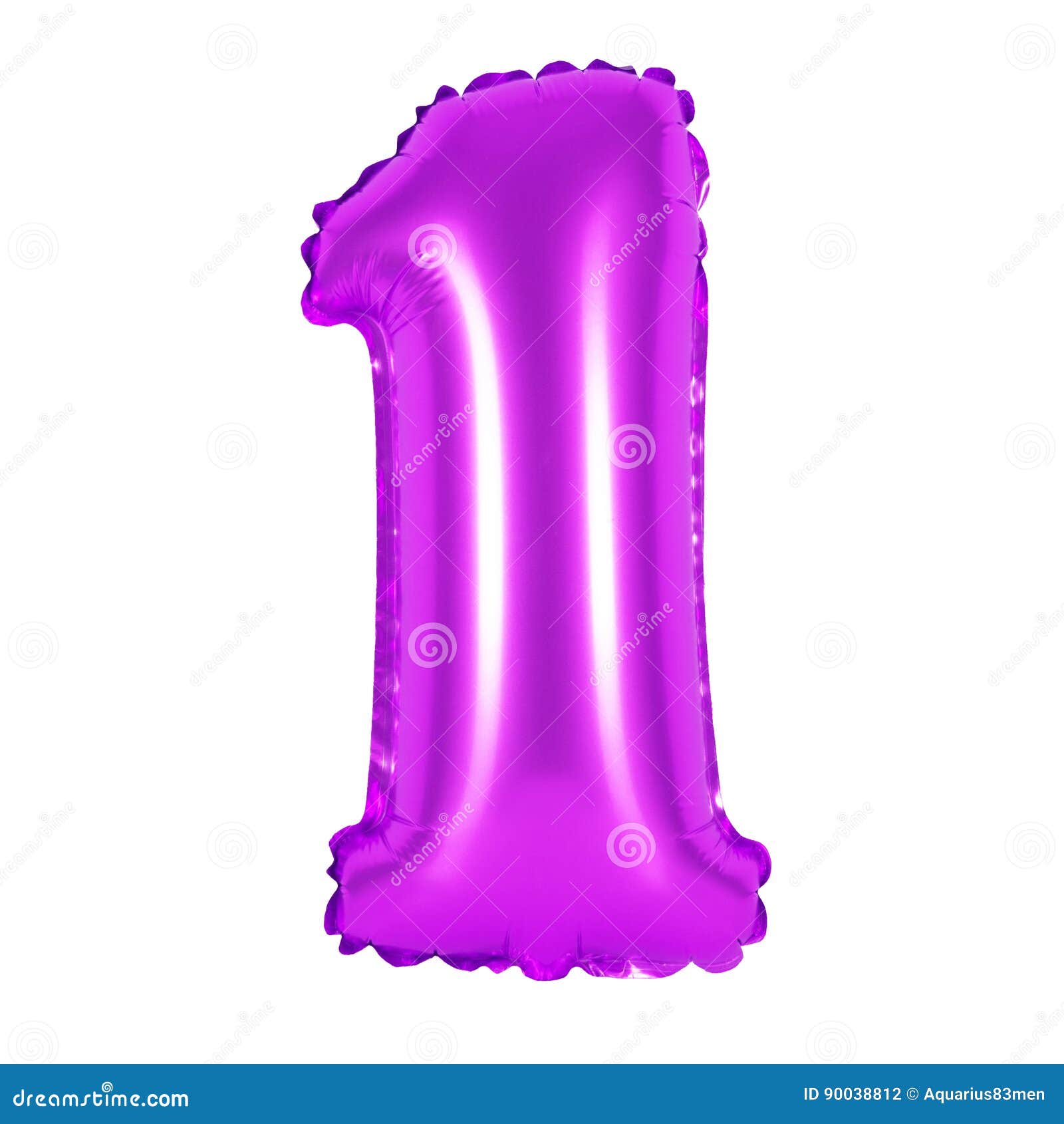 Number 1 One From Balloons Purple Stock Photo - Image of celebrations