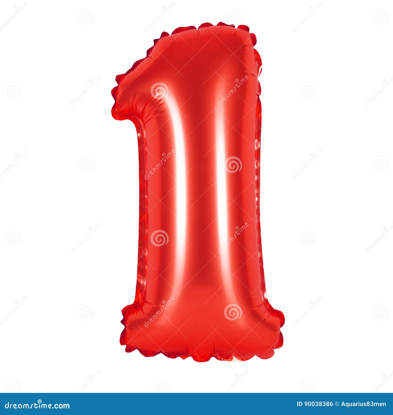Number 1 One From Balloons Red Stock Photo - Image of symbol