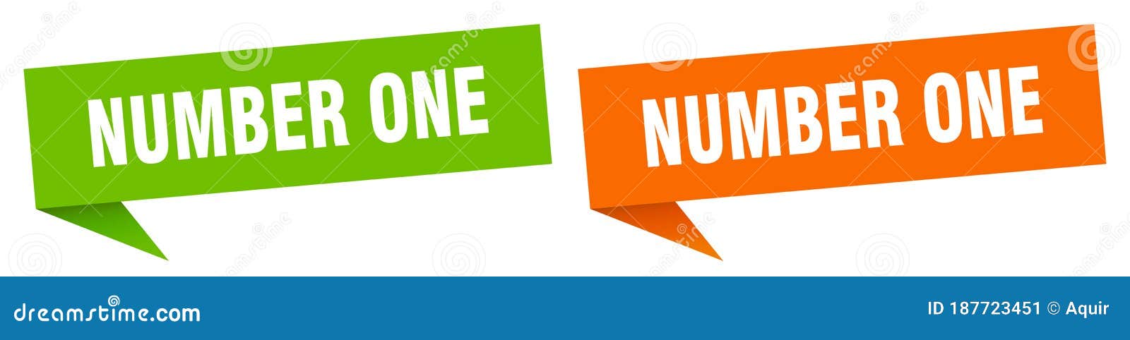 Number One Banner. Number One Speech Bubble Label Set Stock Vector
