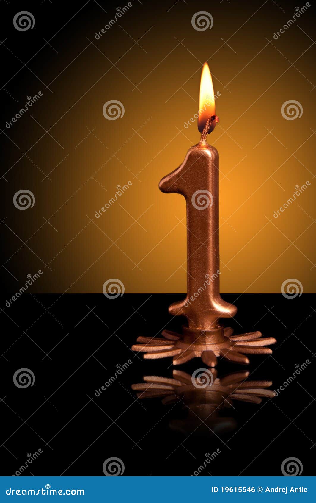 Number one candle stock photo. Image of light, party 19615546