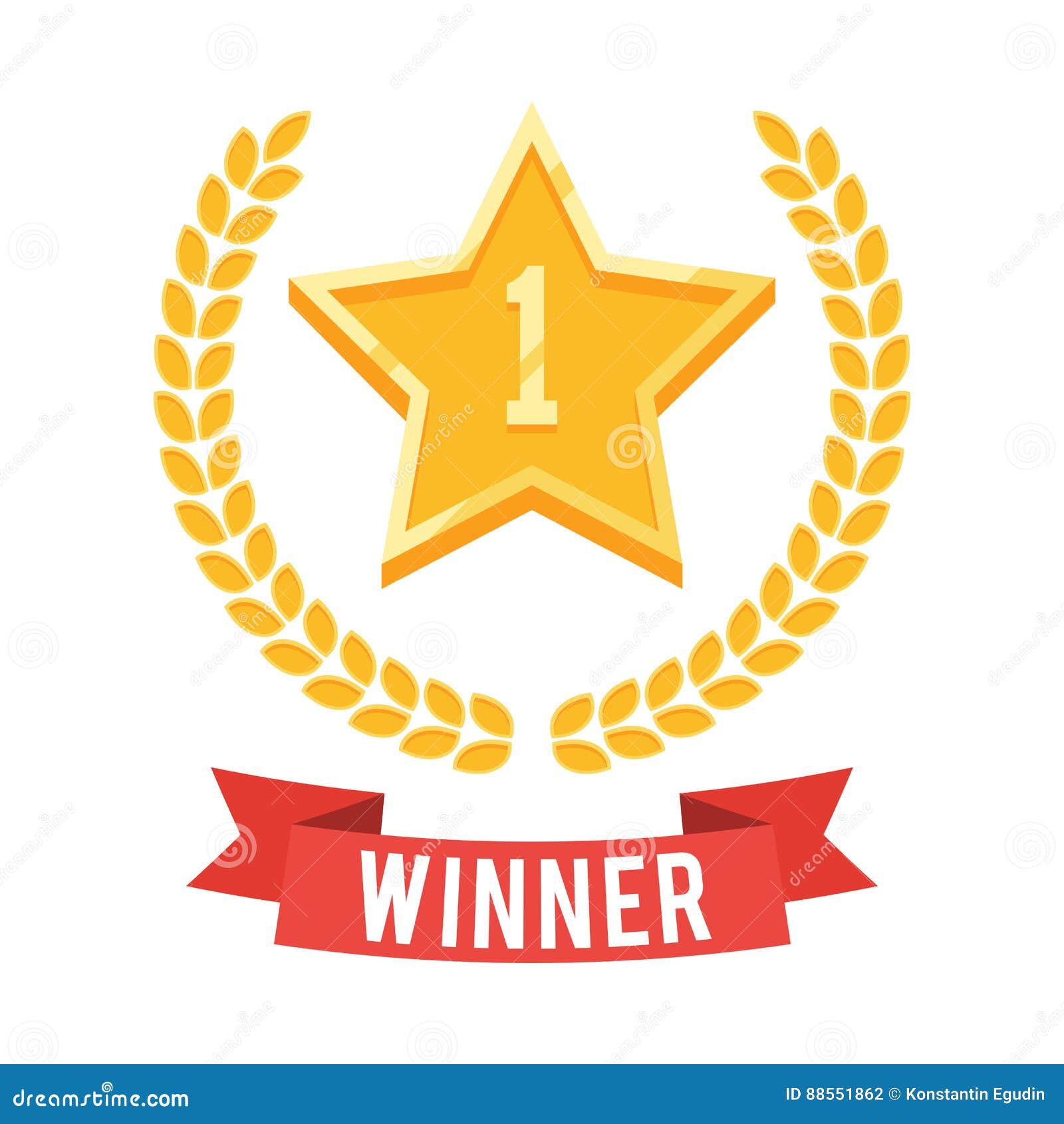Number one, gold star stock vector. Illustration of label - 88551862
