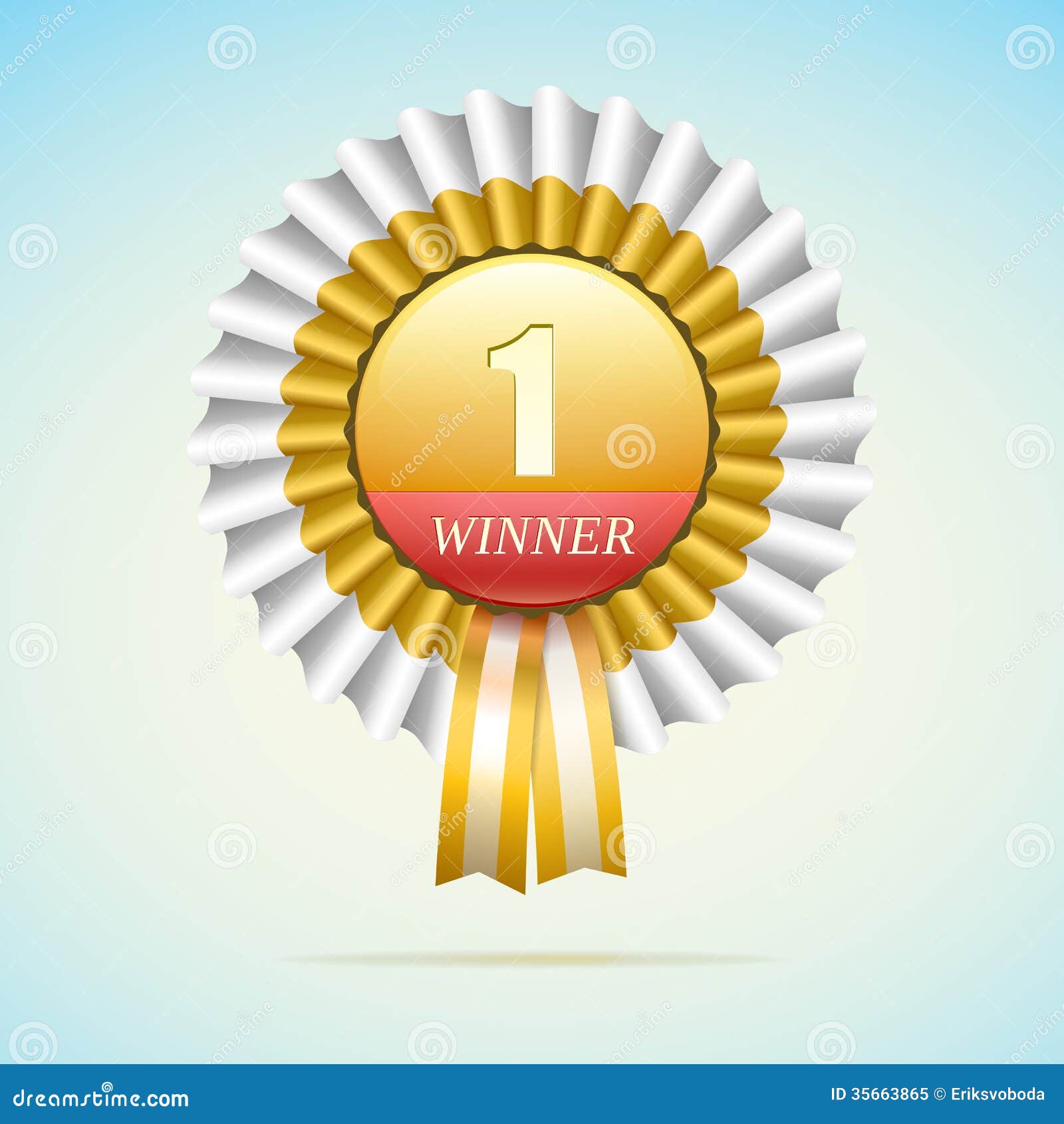 Award, cartoon, gold, ribbon, rosette, sign, winner icon - Download