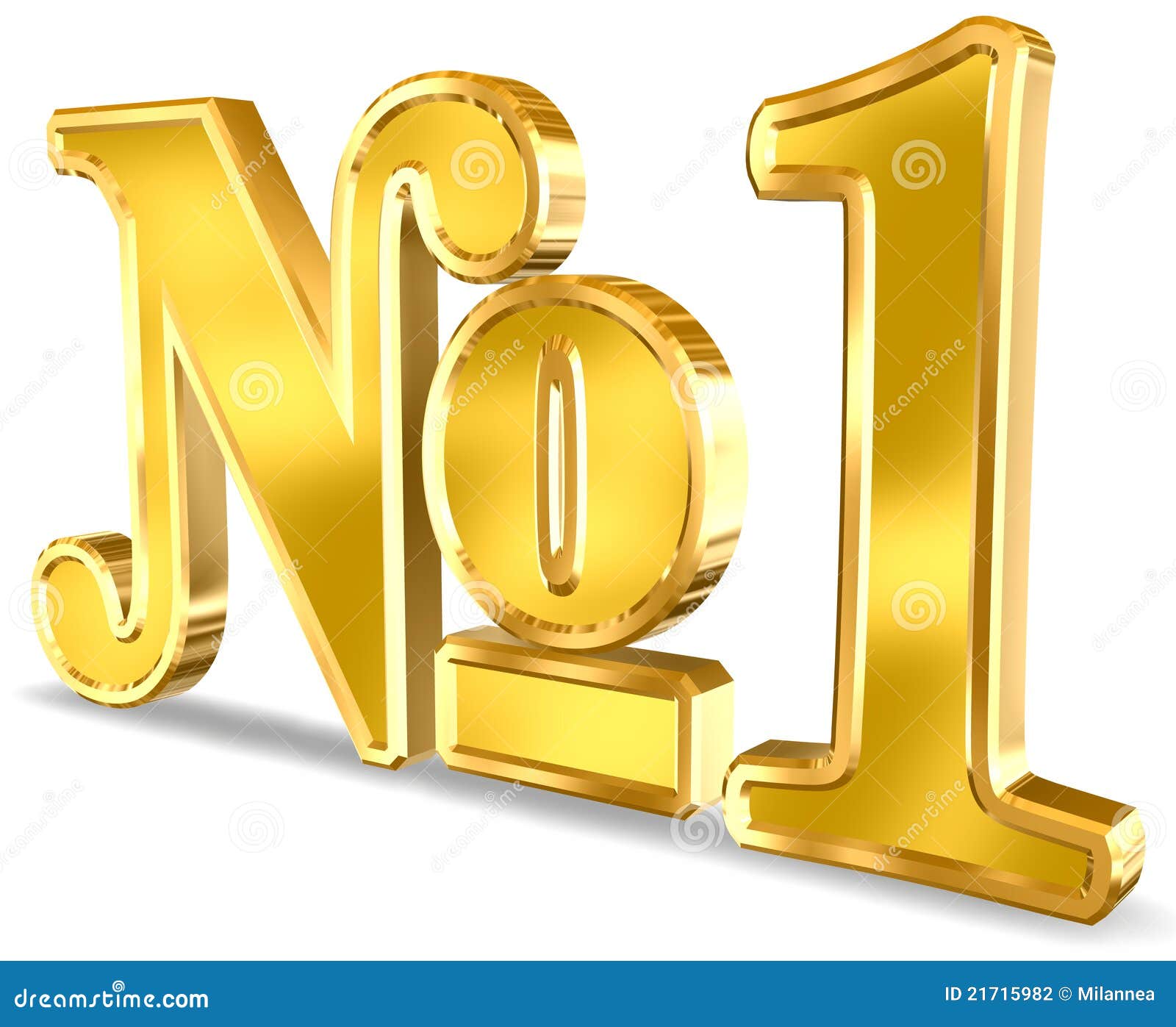 Gold Number One Sign Isolated On Stock Illustration 53637034