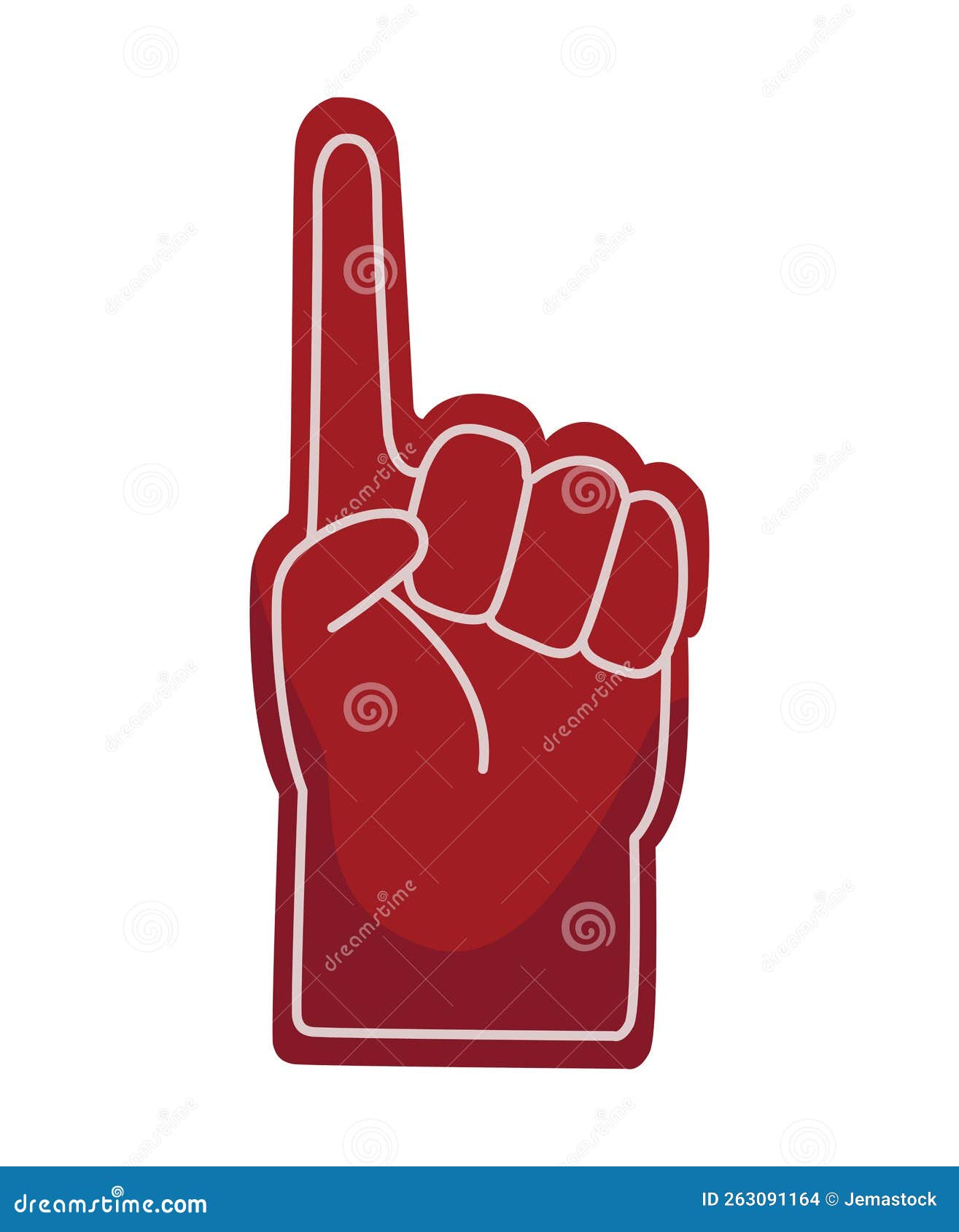 Number one sport glove stock vector. Illustration of sport 263091164