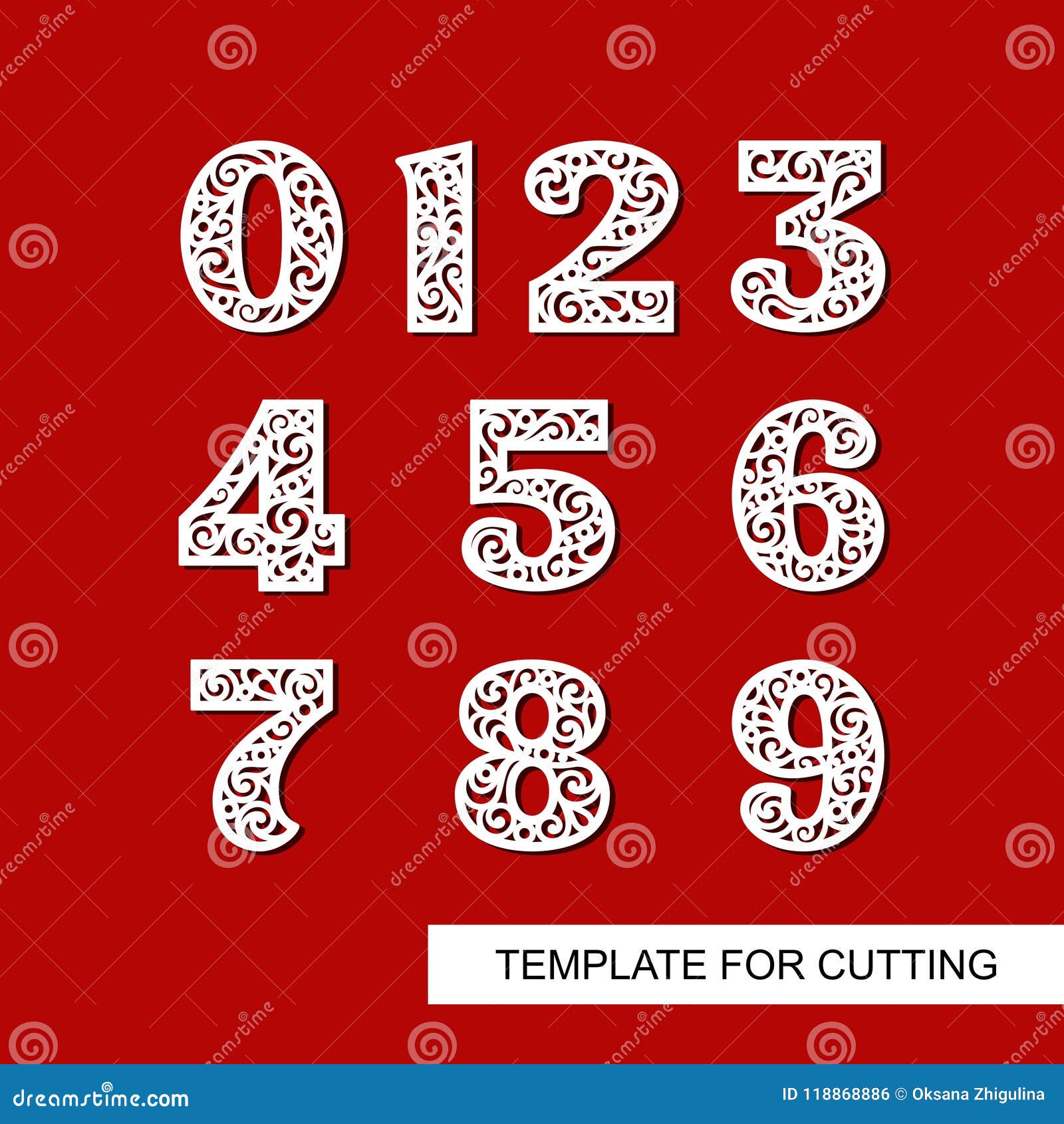 Numbers one two three 1 2 3 Stock Illustration
