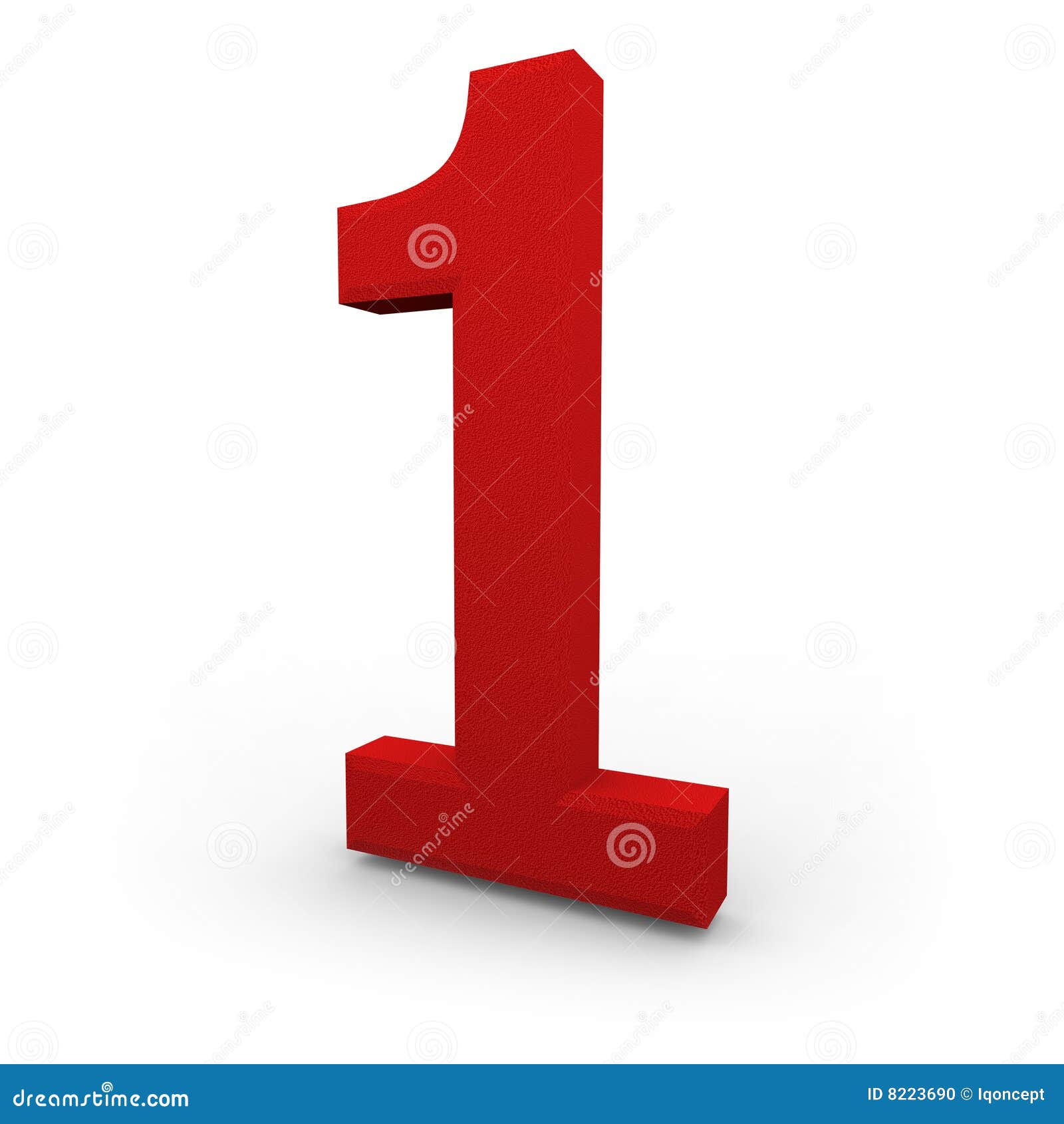 Number One on White Background Stock Illustration - Illustration of