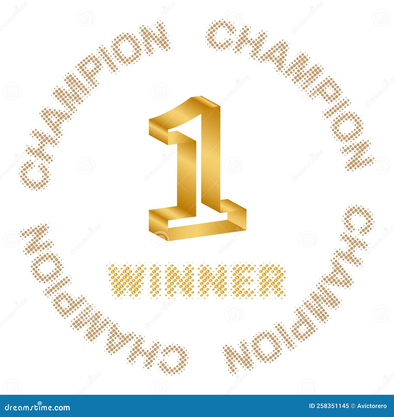 Number One, Winner Champion Stock Vector - Illustration of winning