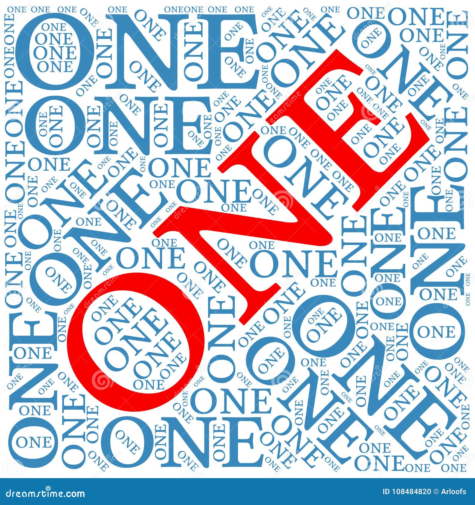 Number One Word Cloud stock vector. Illustration of winner - 108484820