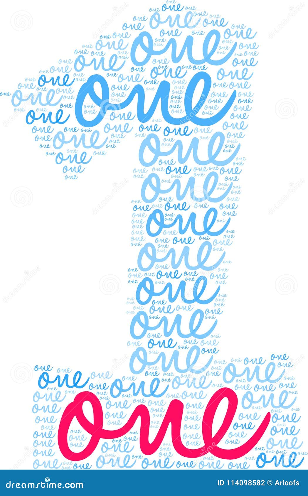 Number One Word Cloud stock vector. Illustration of champ - 114098582