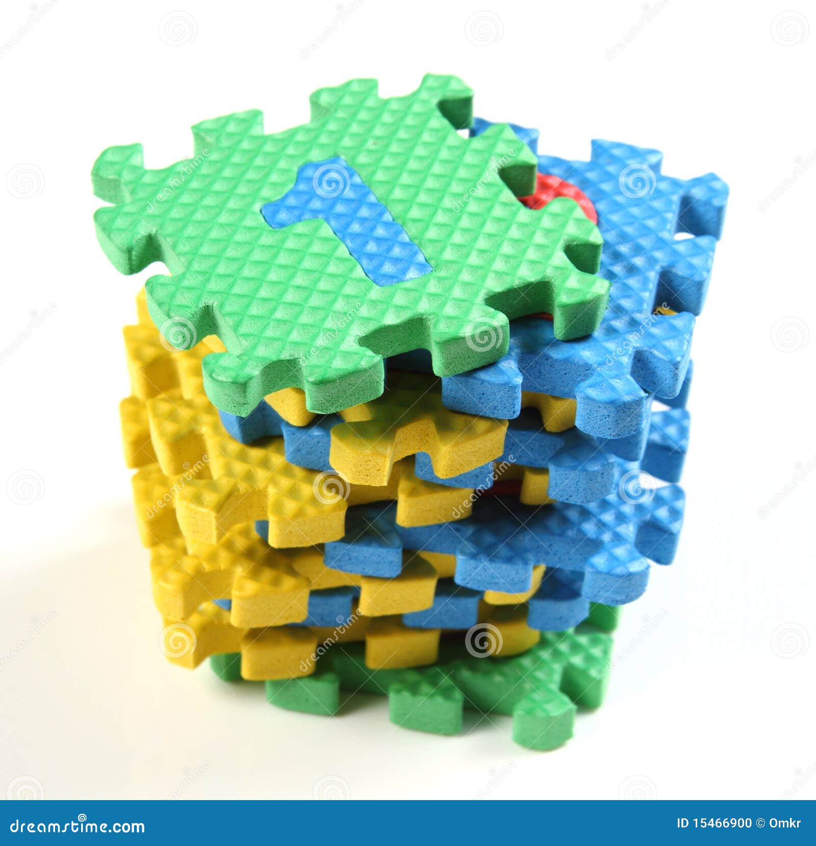 Number Puzzles Arranged On Top Of Another Stock Illustration