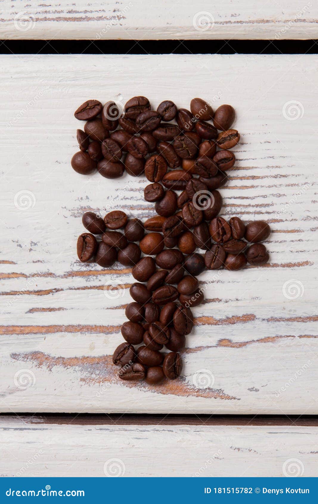 Number Seven Made of Roasted Coffee Beans. Stock Photo - Image of drink ...