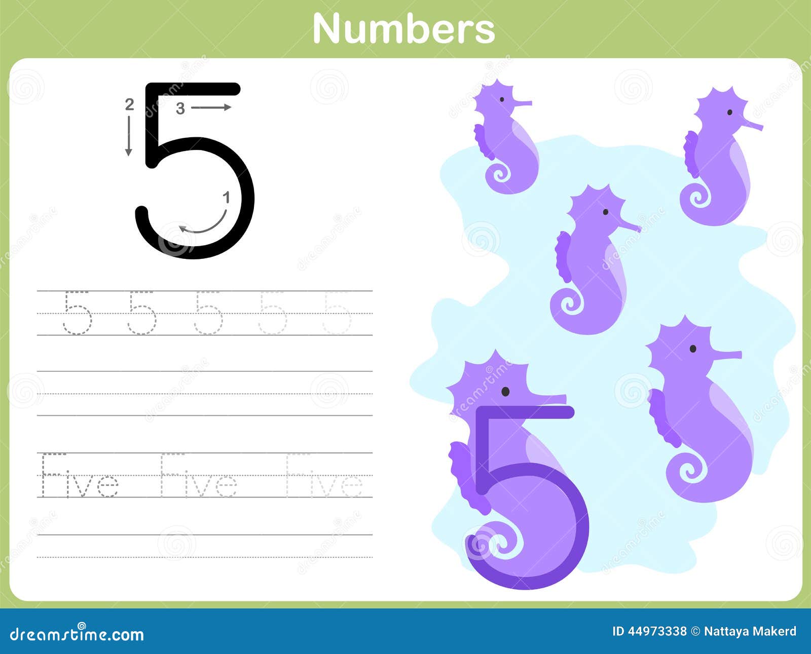 number tracing worksheet: writing 0-9