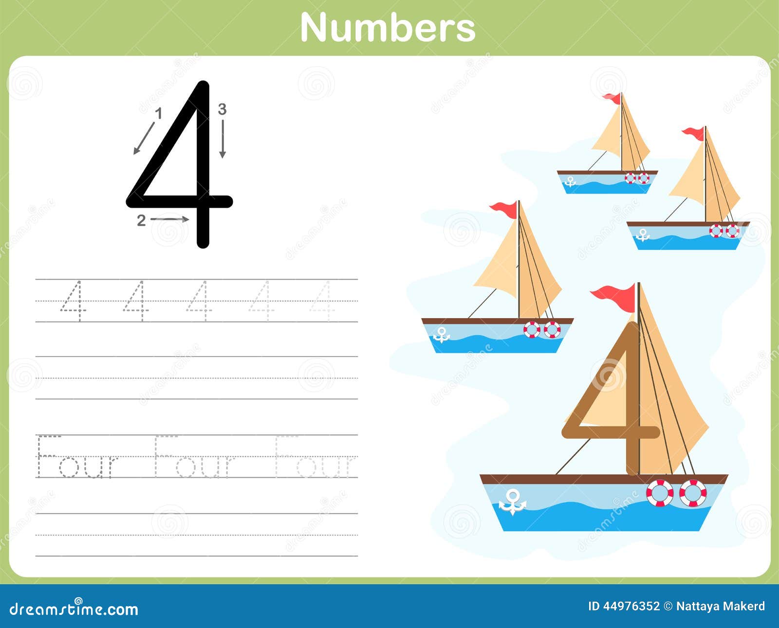 number tracing worksheet: writing 0-9