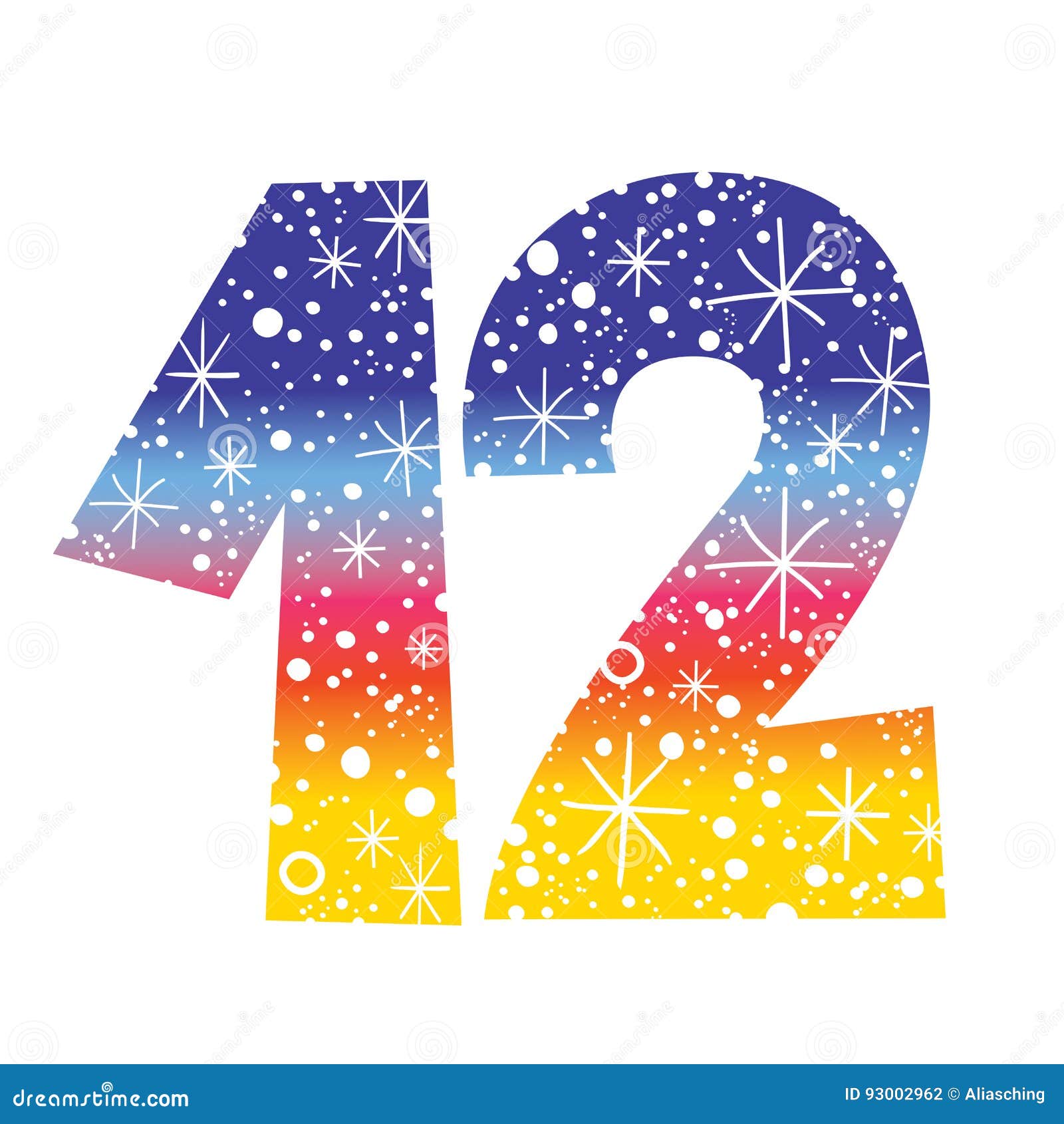 number-twelve-decorative-celebratory-design-93002962