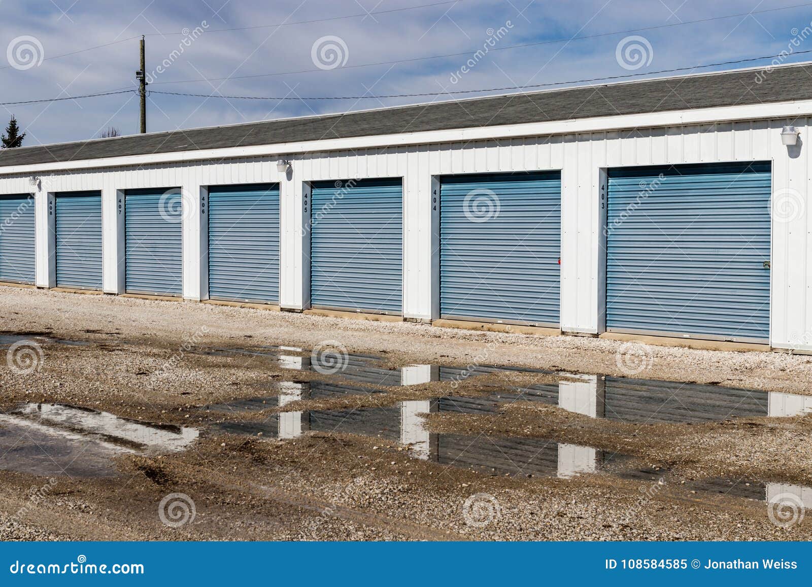 Numbered Self Storage and Mini Storage Garage Units VI Stock Image