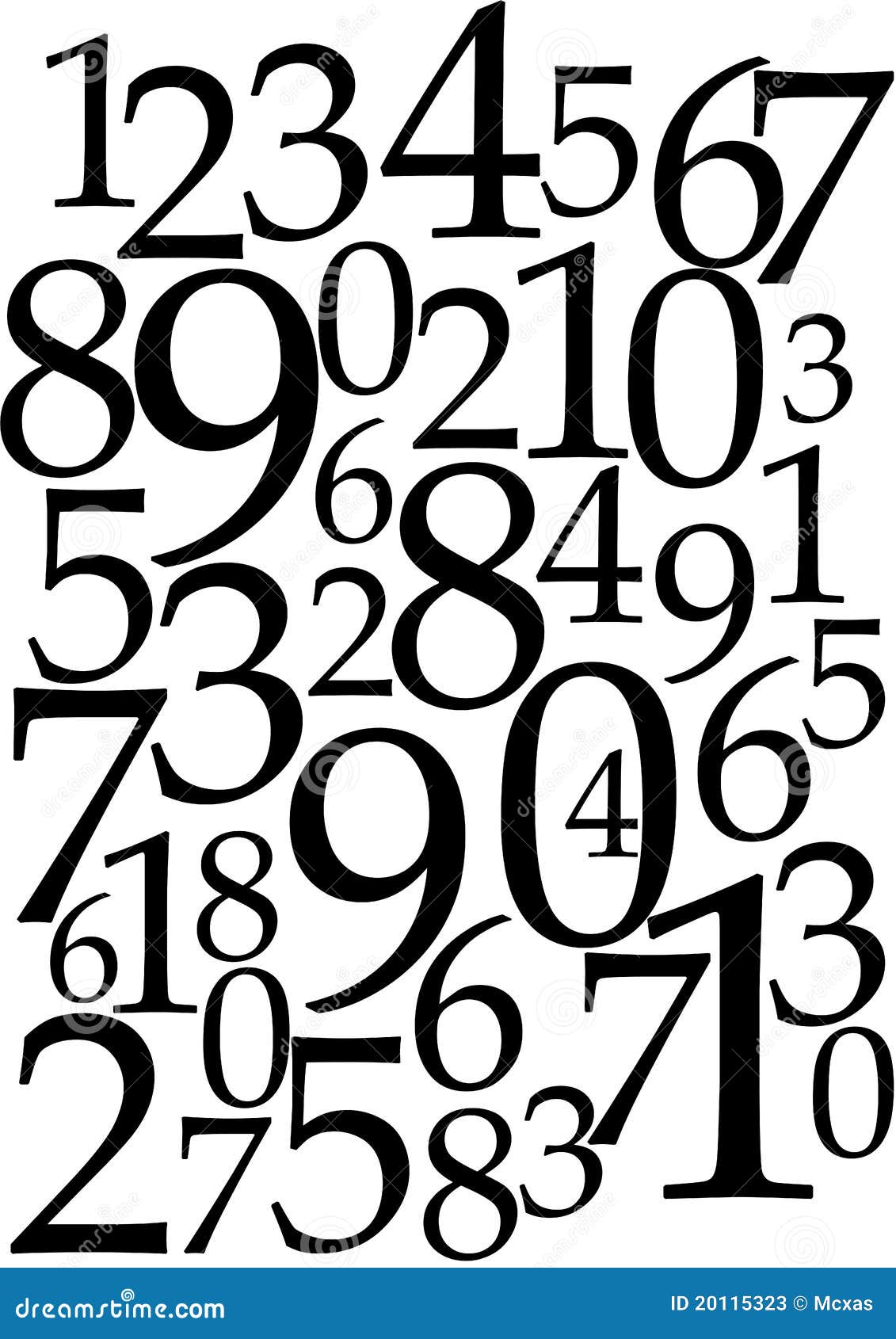 numbers background - mathematical concept