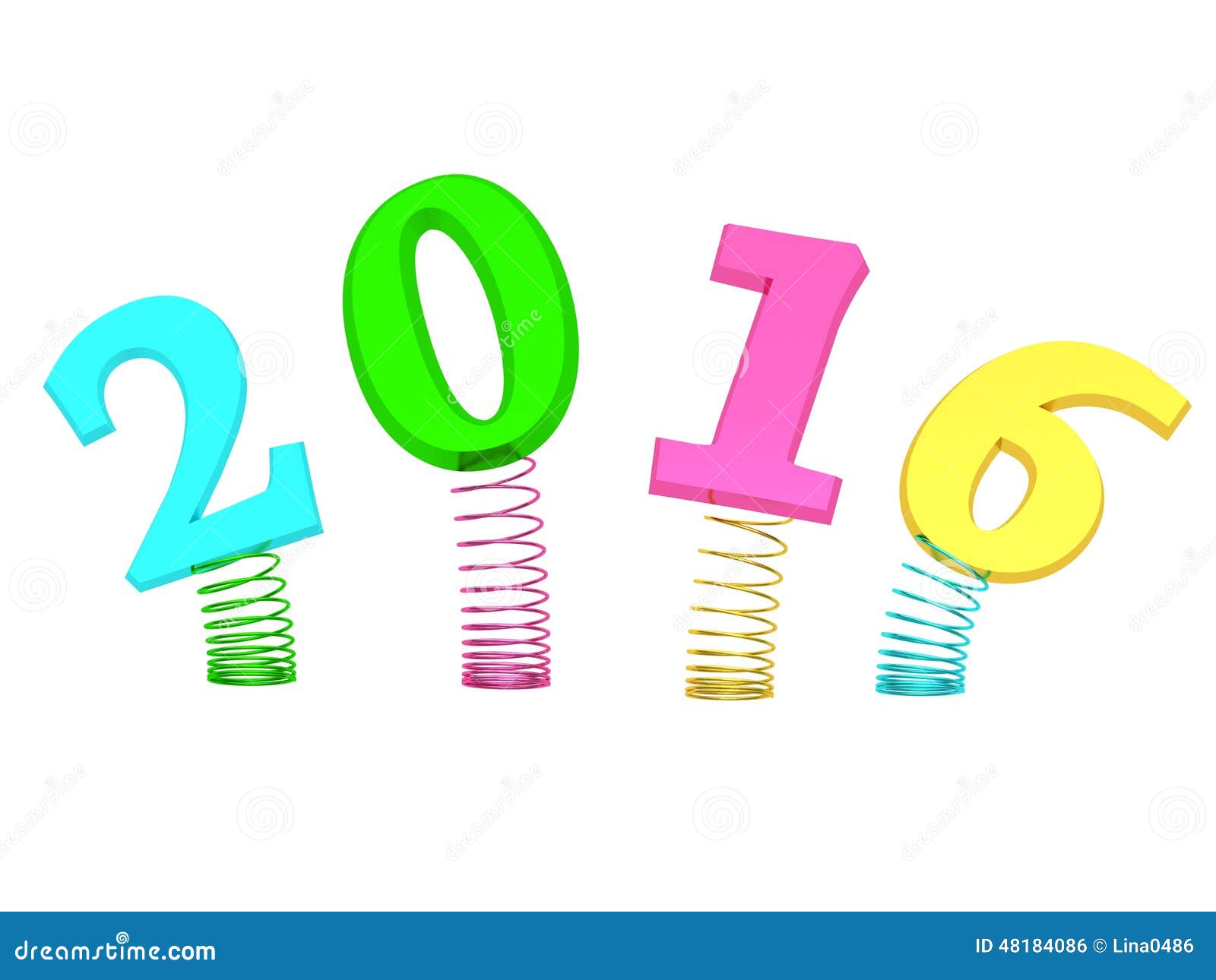 2016 Numbers Stock Illustration - Image: 48184086