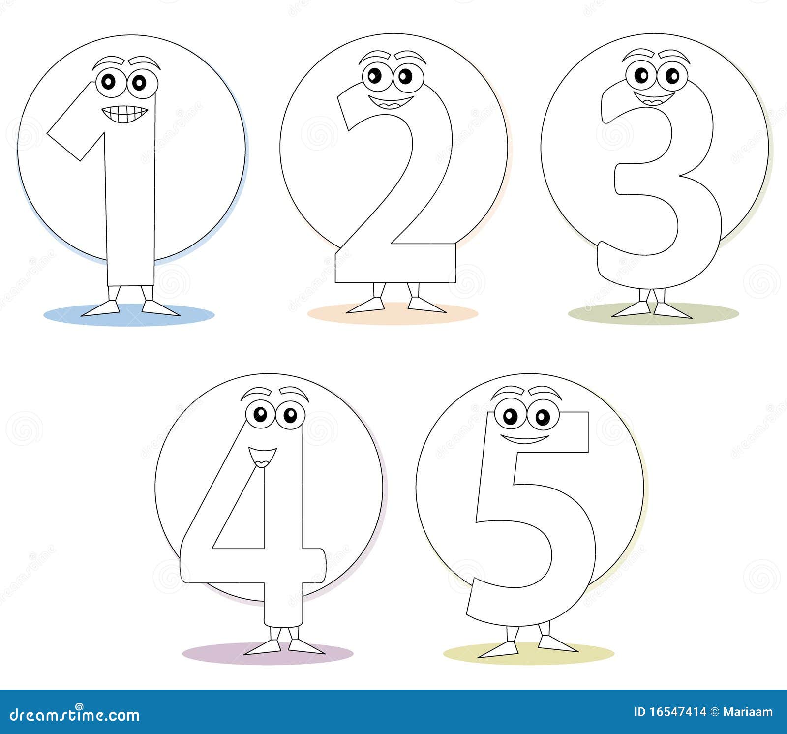 Numbers For Coloring Books, Part 1 Stock Images - Image: 16547414