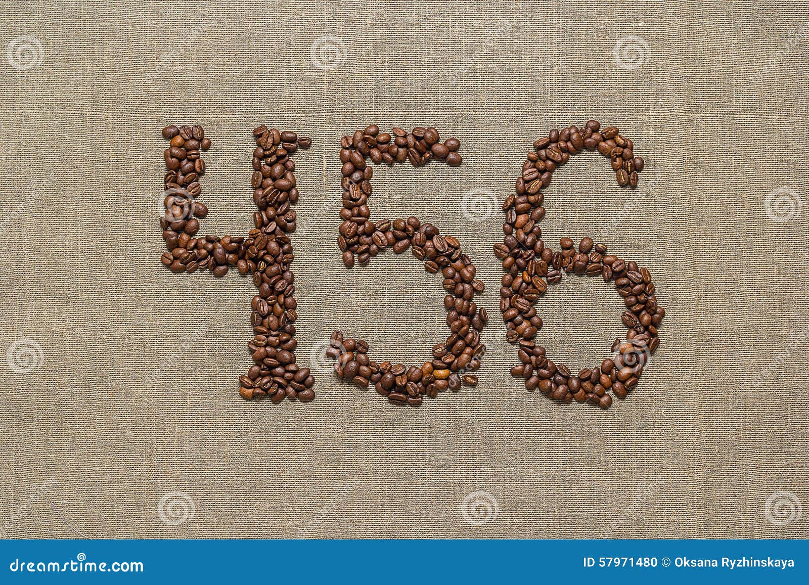 Numbers Four, Five, Six from Coffee Beans Stock Photo Image of drink
