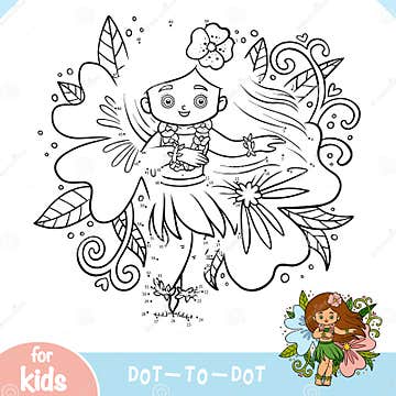 Numbers Game Education Game For Children Hawaiian Girl Dancing Hula Stock Vector 