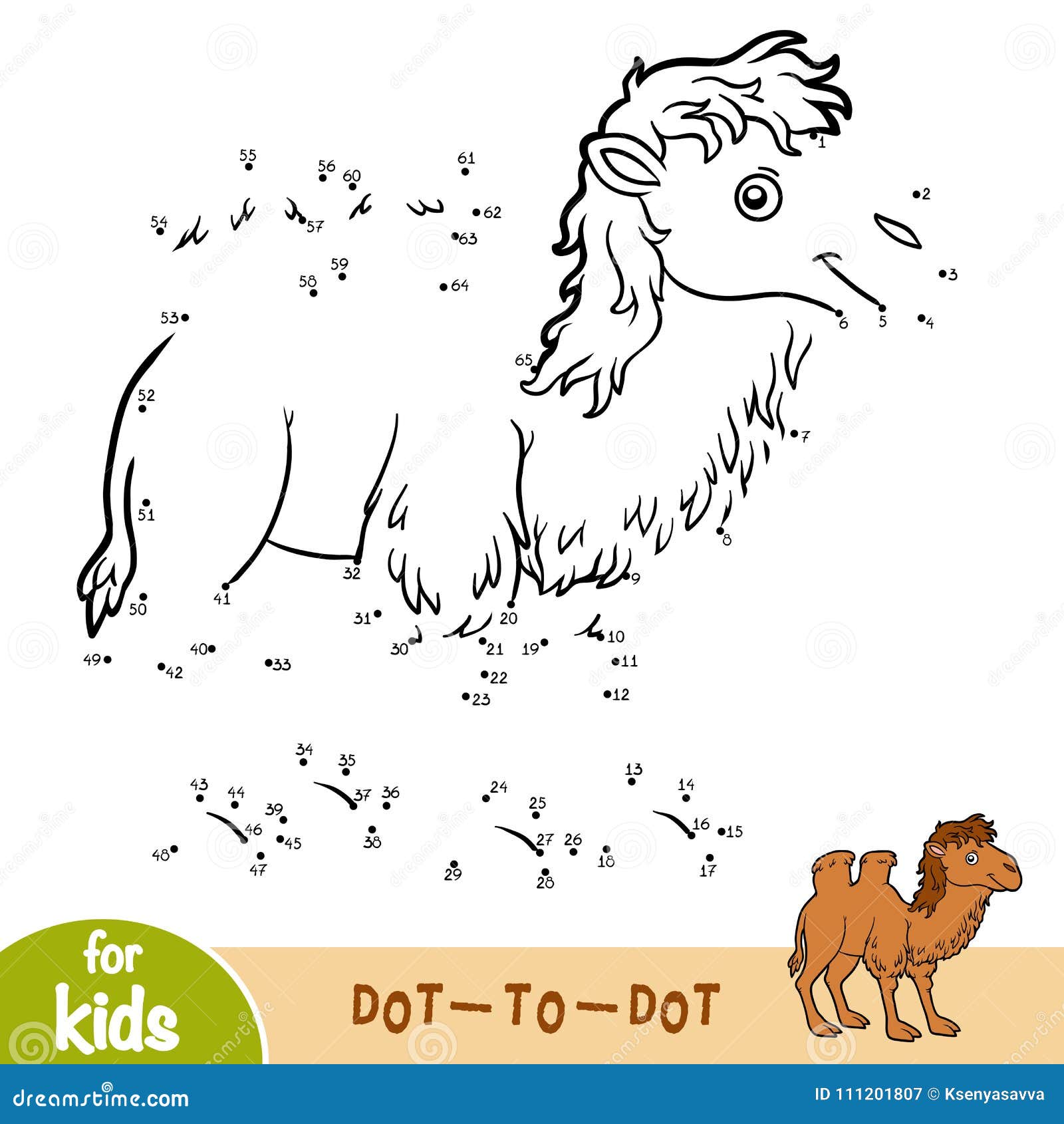 numbers game, game for children, two-humped camel