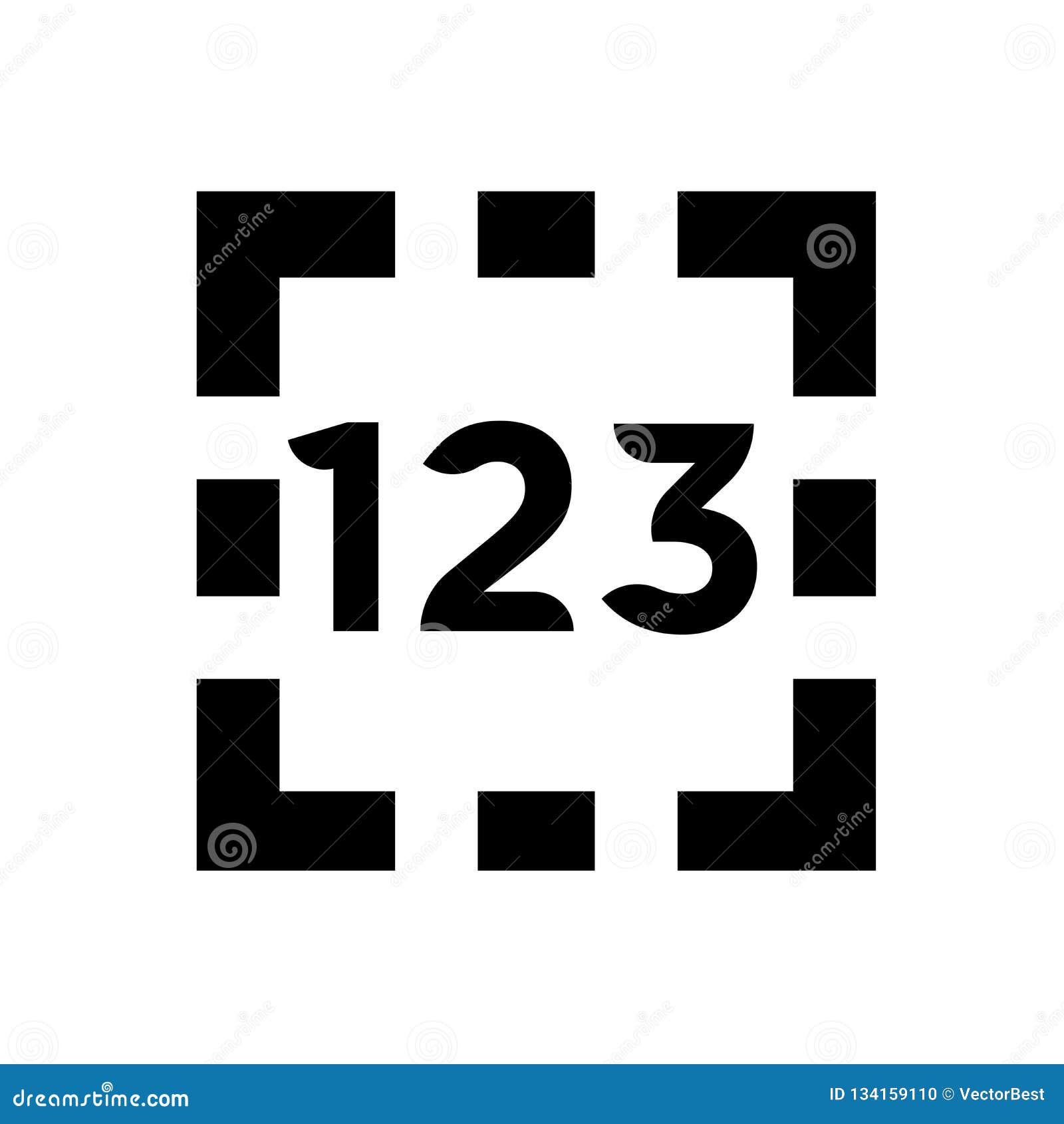Numbers Icon Vector Sign and Symbol Isolated on White Background, Numbers  Logo Concept Stock Vector - Illustration of element, math: 134159110